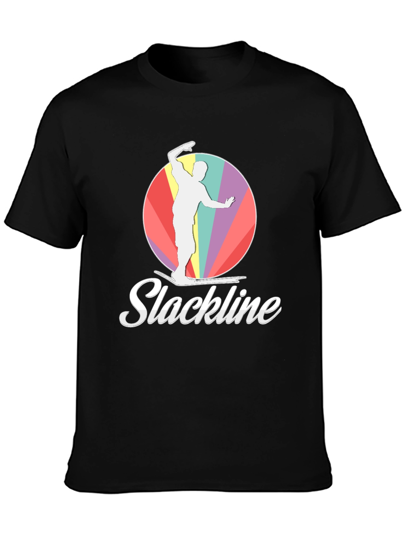 Slackline T-Shirt: Retro Balance Art Tee