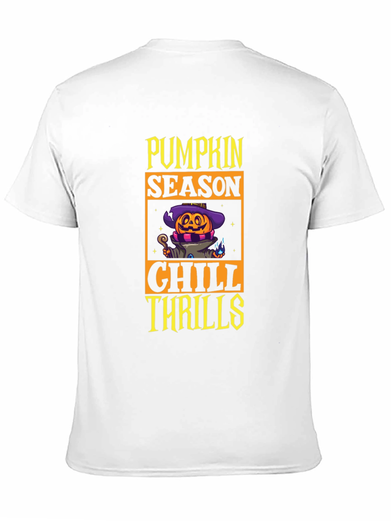 Pumpkin Season Chill Thrills Black T-Shirt