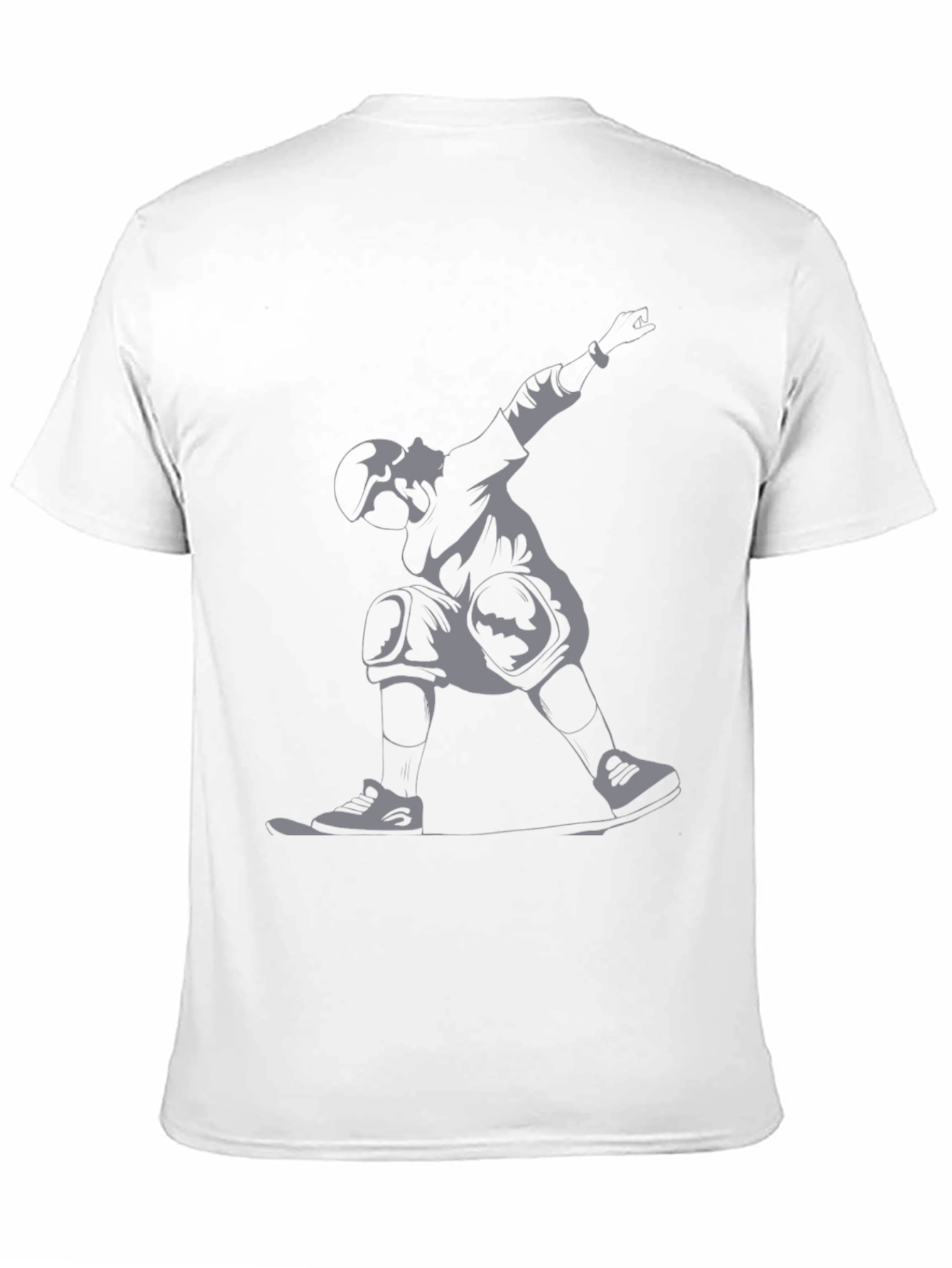 Skater Graphic Tee - Black Cotton Casual Shirt