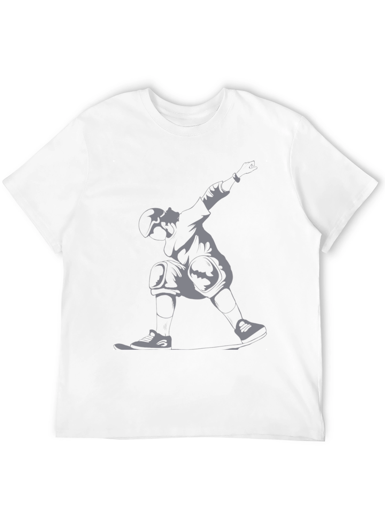Skater Graphic Tee - Black Cotton Casual Shirt