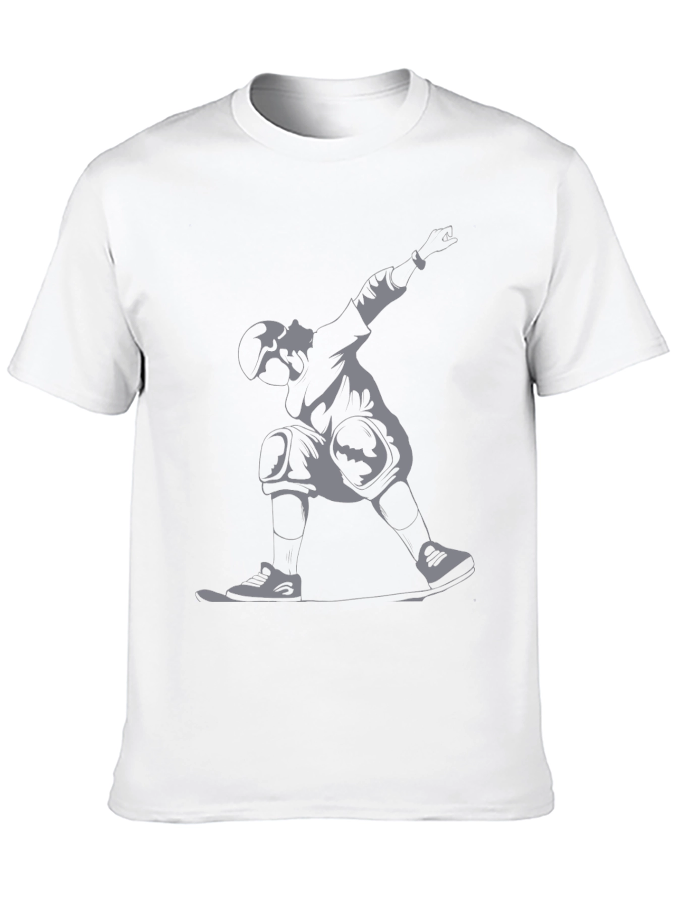 Skater Graphic Tee - Black Cotton Casual Shirt