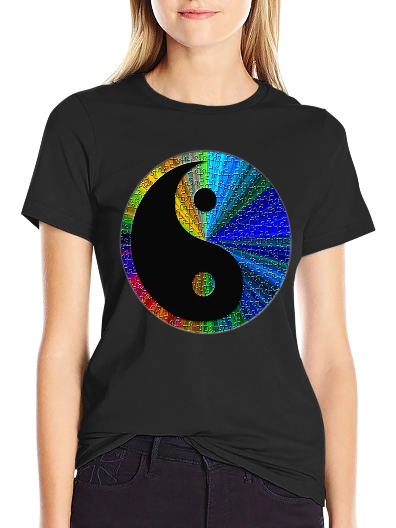 Yin Yang Puzzle Piece T-Shirt - Harmony & Balance