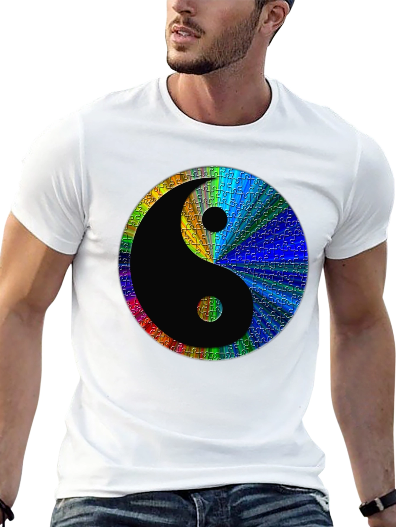 Yin Yang Puzzle Piece T-Shirt - Harmony & Balance