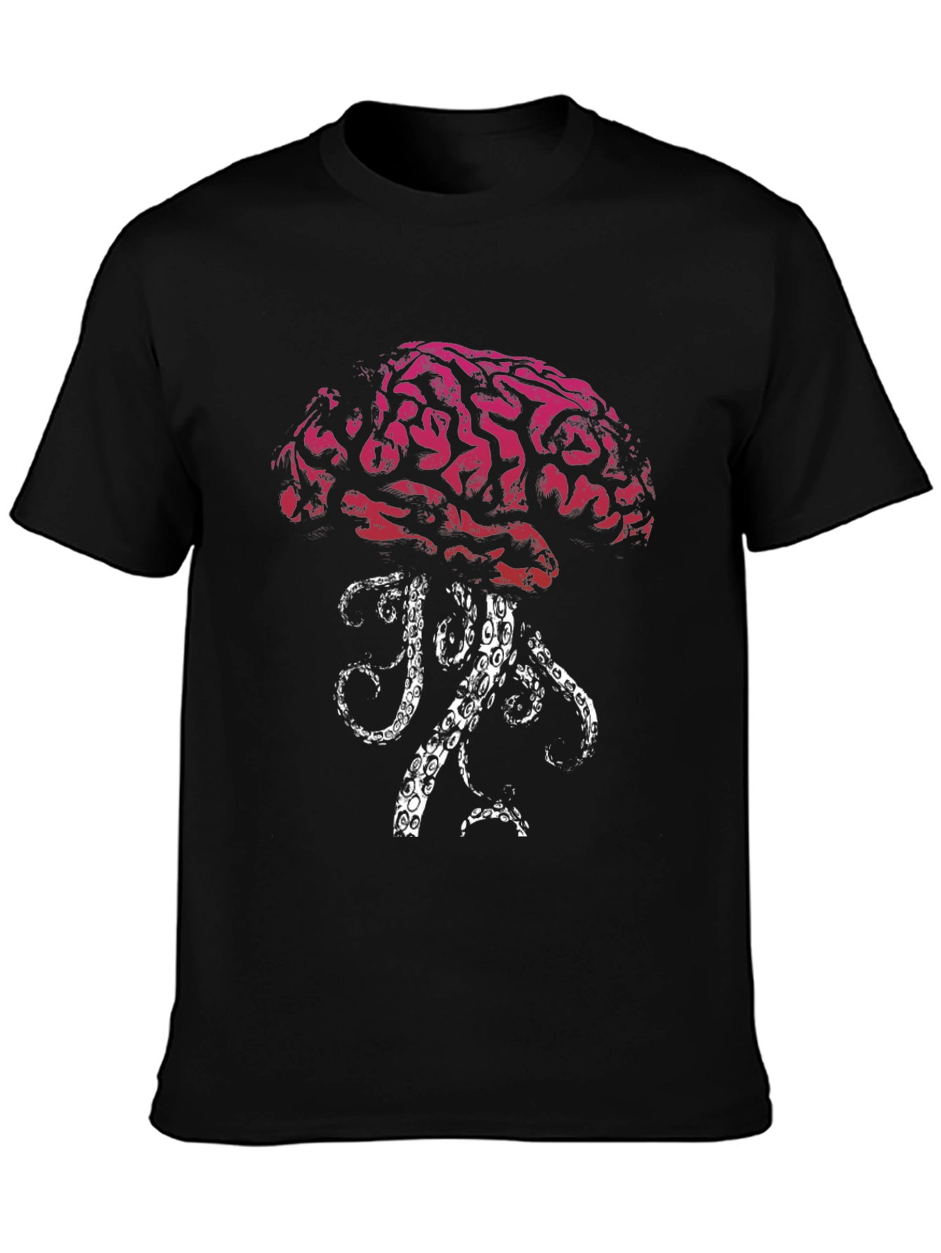 Brain Octopus Graphic Tee - Unique Design T-Shirt