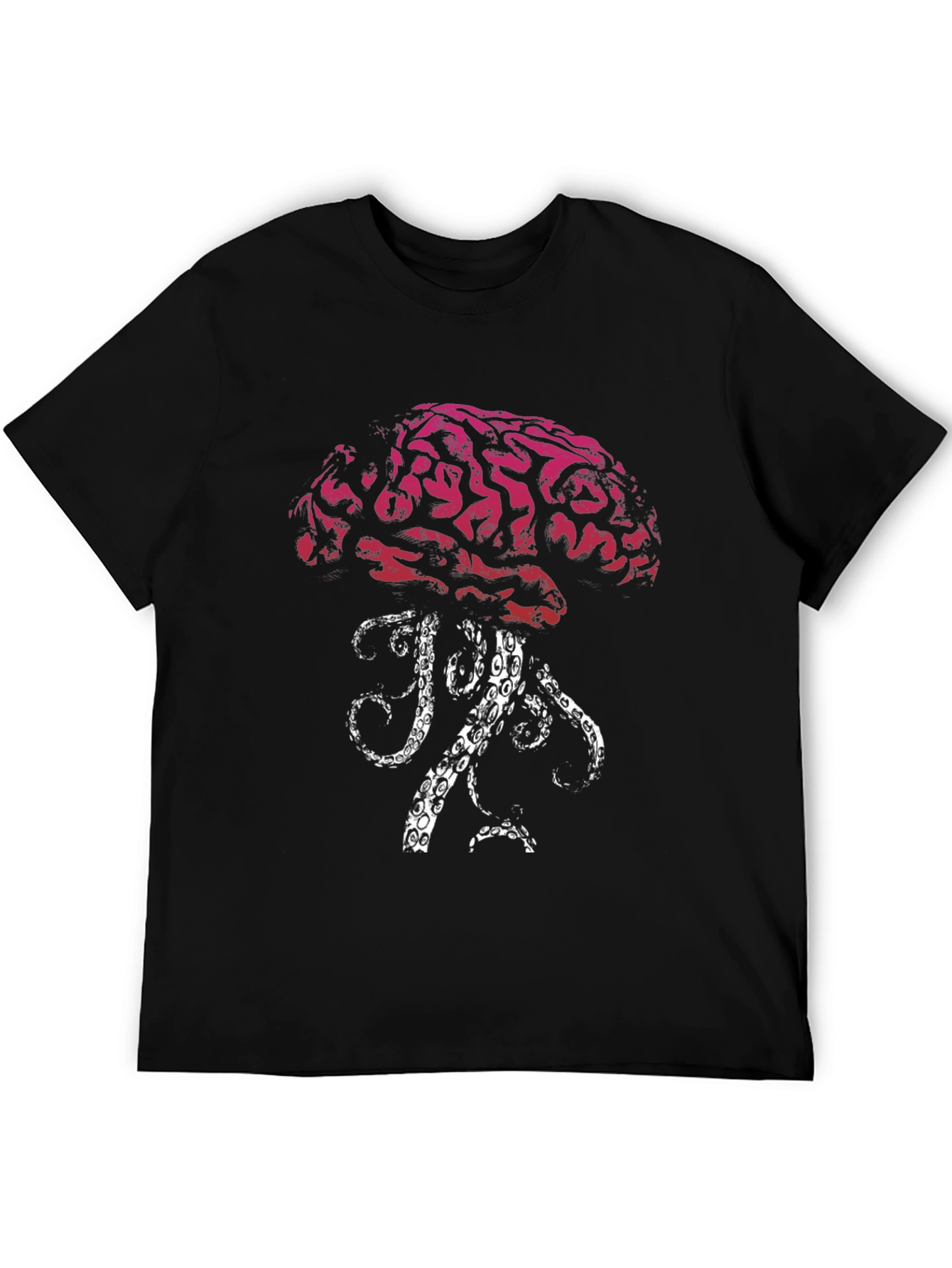 Brain Octopus Graphic Tee - Unique Design T-Shirt