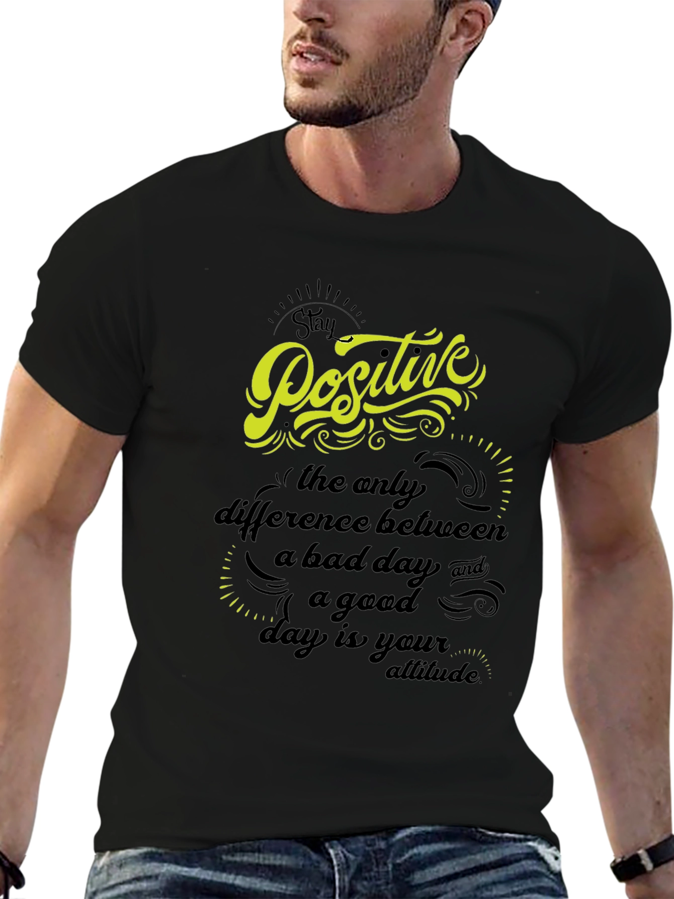 Stay Positive Graphic T-Shirt