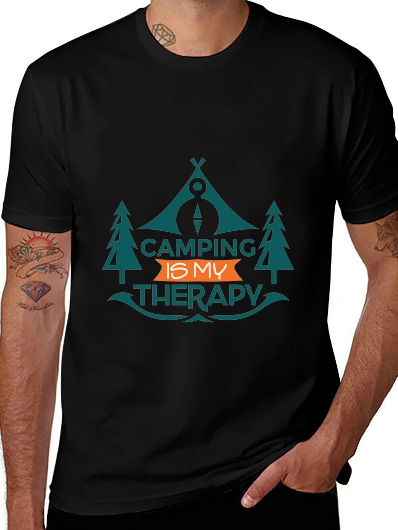Camping is My Therapy Graphic Tee