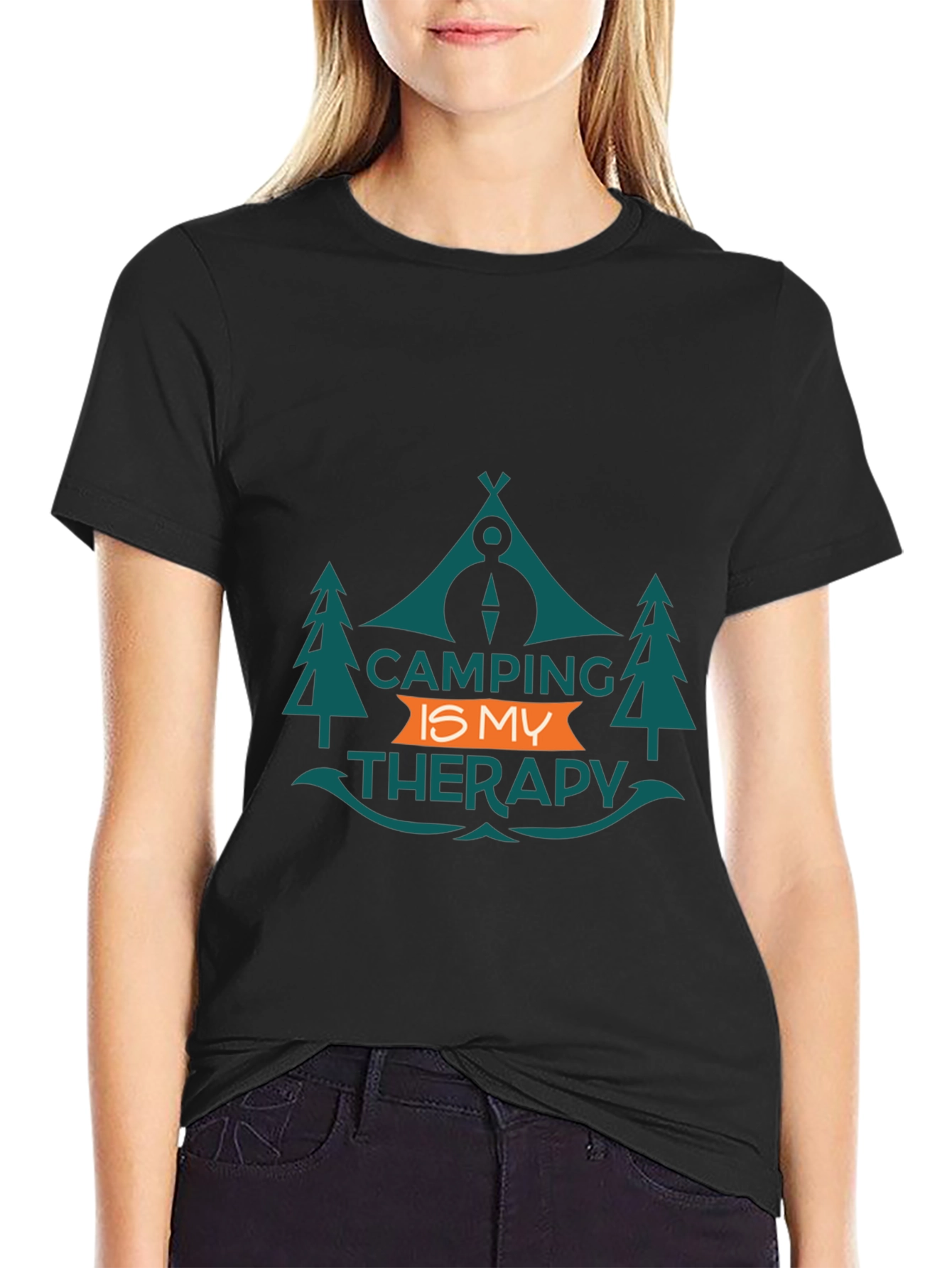 Camping is My Therapy Graphic Tee