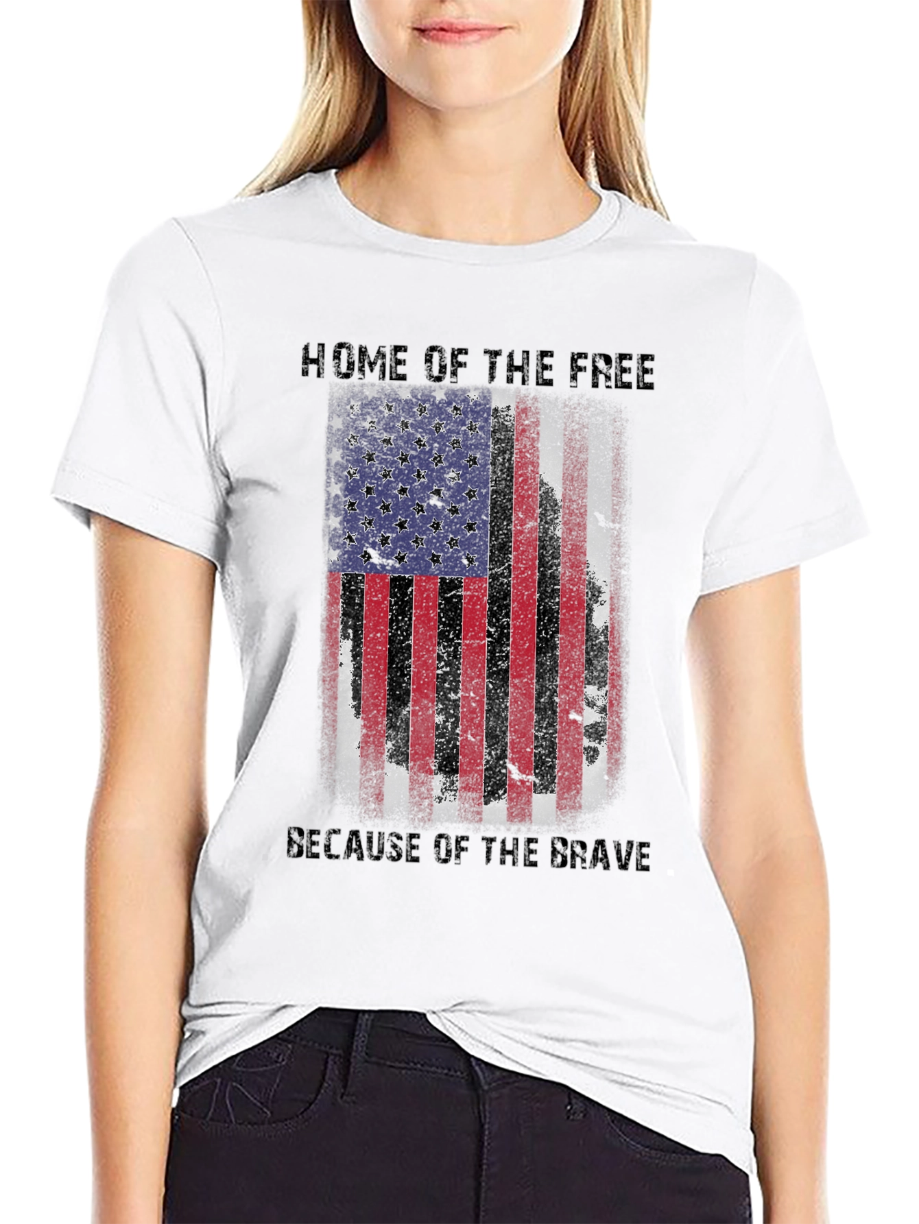 American Flag Patriotic Graphic T-Shirt