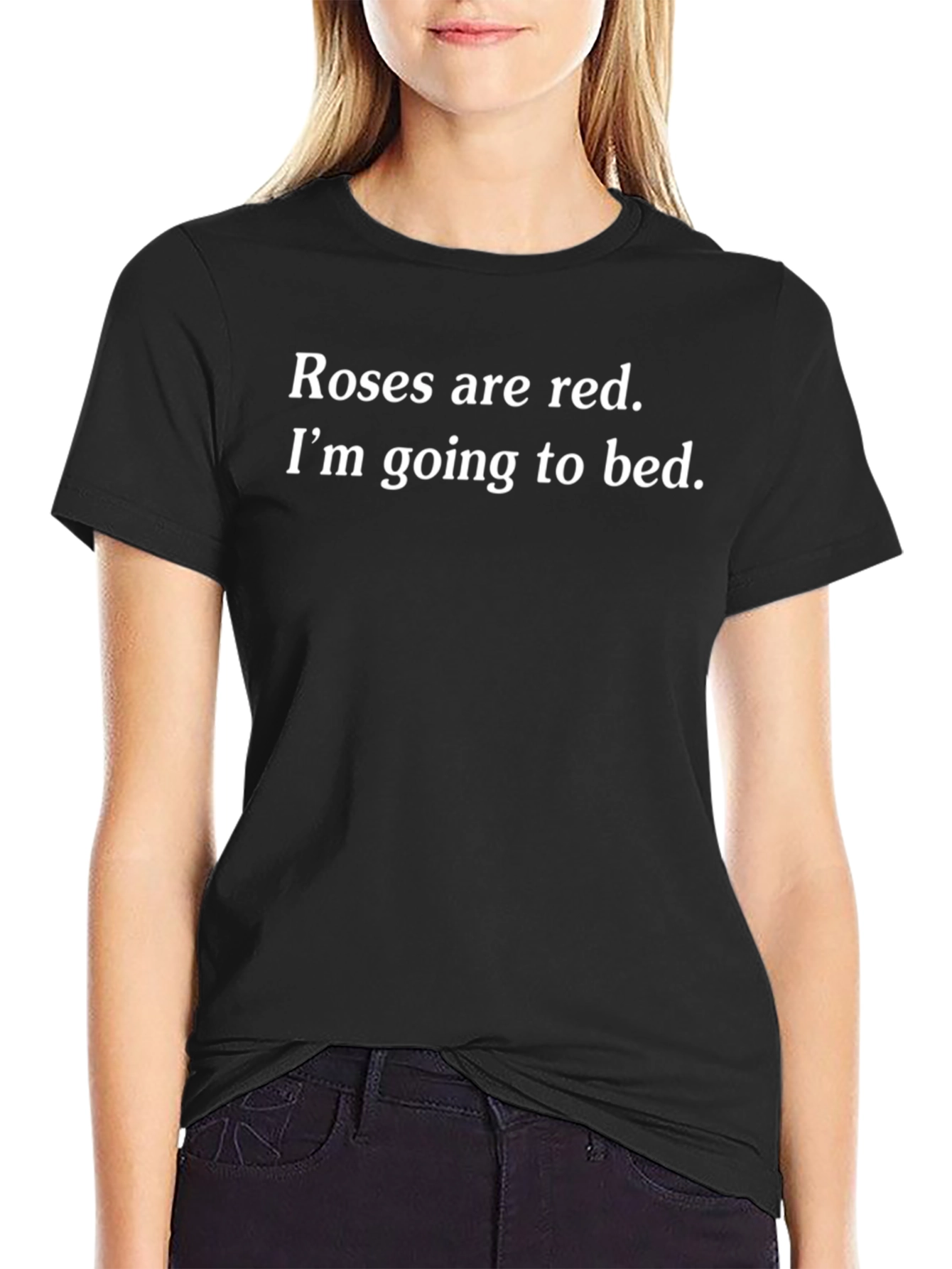 Roses are Red Funny Slogan Black T-Shirt