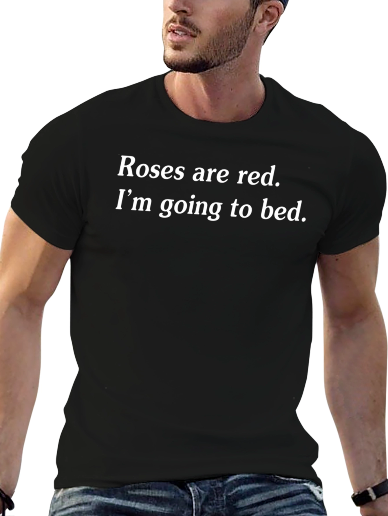Roses are Red Funny Slogan Black T-Shirt