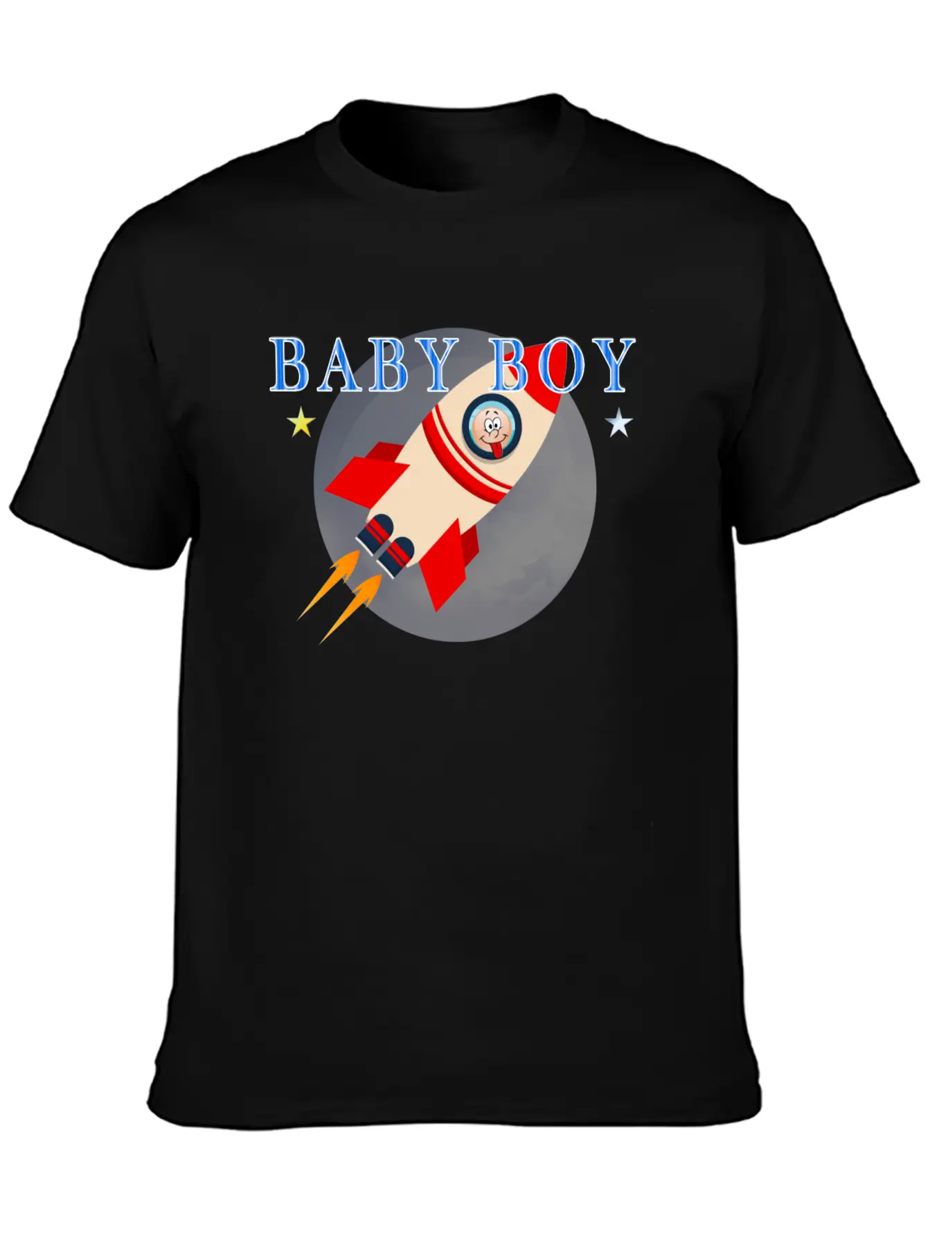 Baby Shower Baby Rocket Boy Lightweight Cotton T-Shirt – Daily Comfort Graphic Shirt