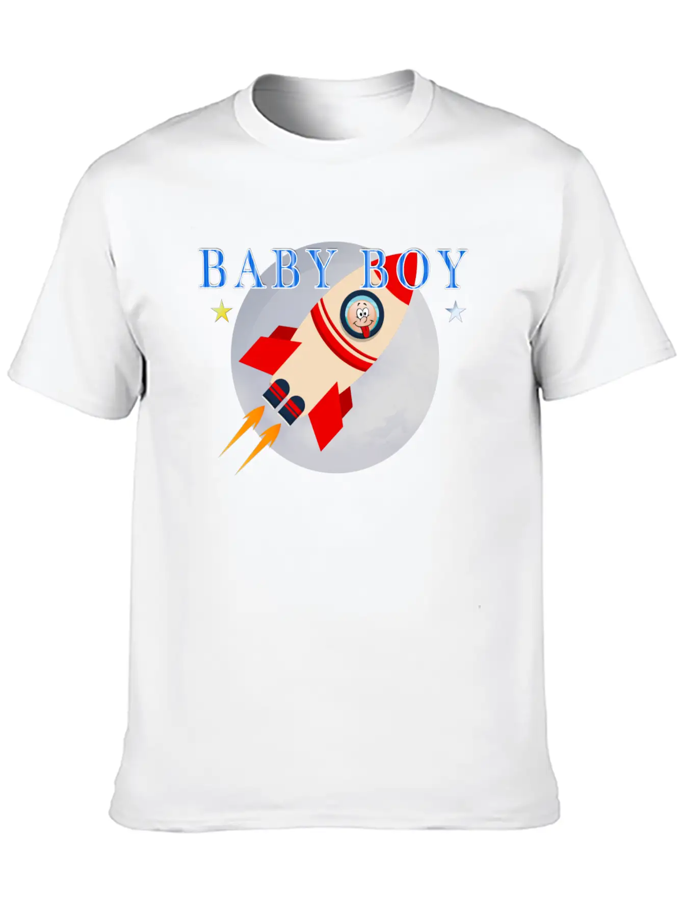 Baby Shower Baby Rocket Boy Lightweight Cotton T-Shirt – Daily Comfort Graphic Shirt