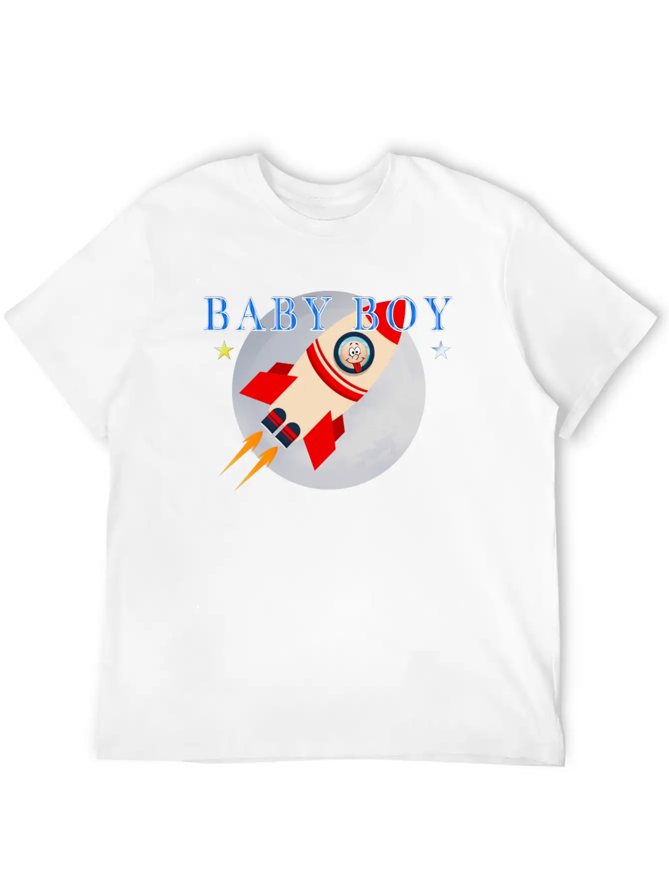 Baby Shower Baby Rocket Boy Lightweight Cotton T-Shirt – Daily Comfort Graphic Shirt