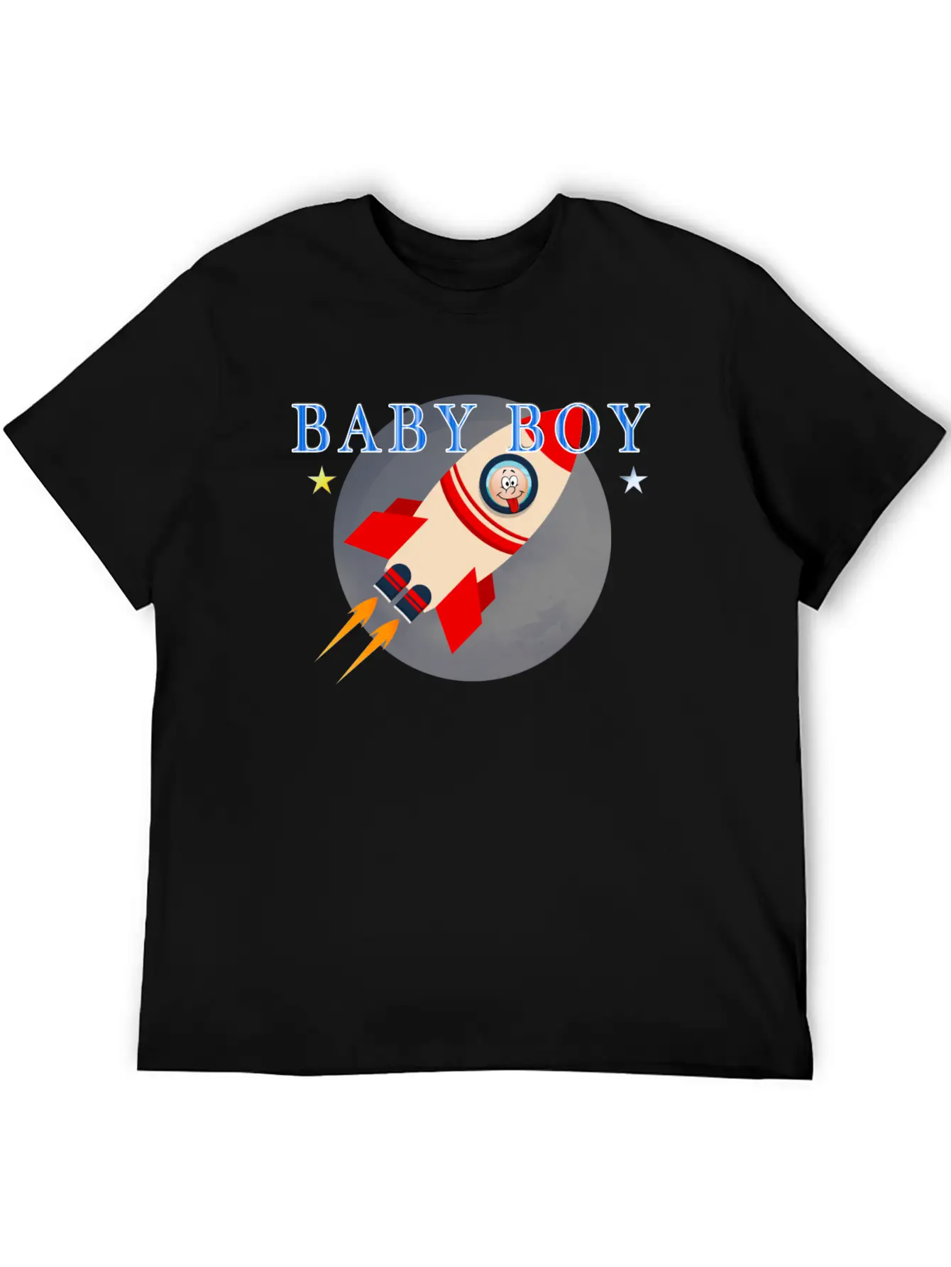 Baby Shower Baby Rocket Boy Lightweight Cotton T-Shirt – Daily Comfort Graphic Shirt