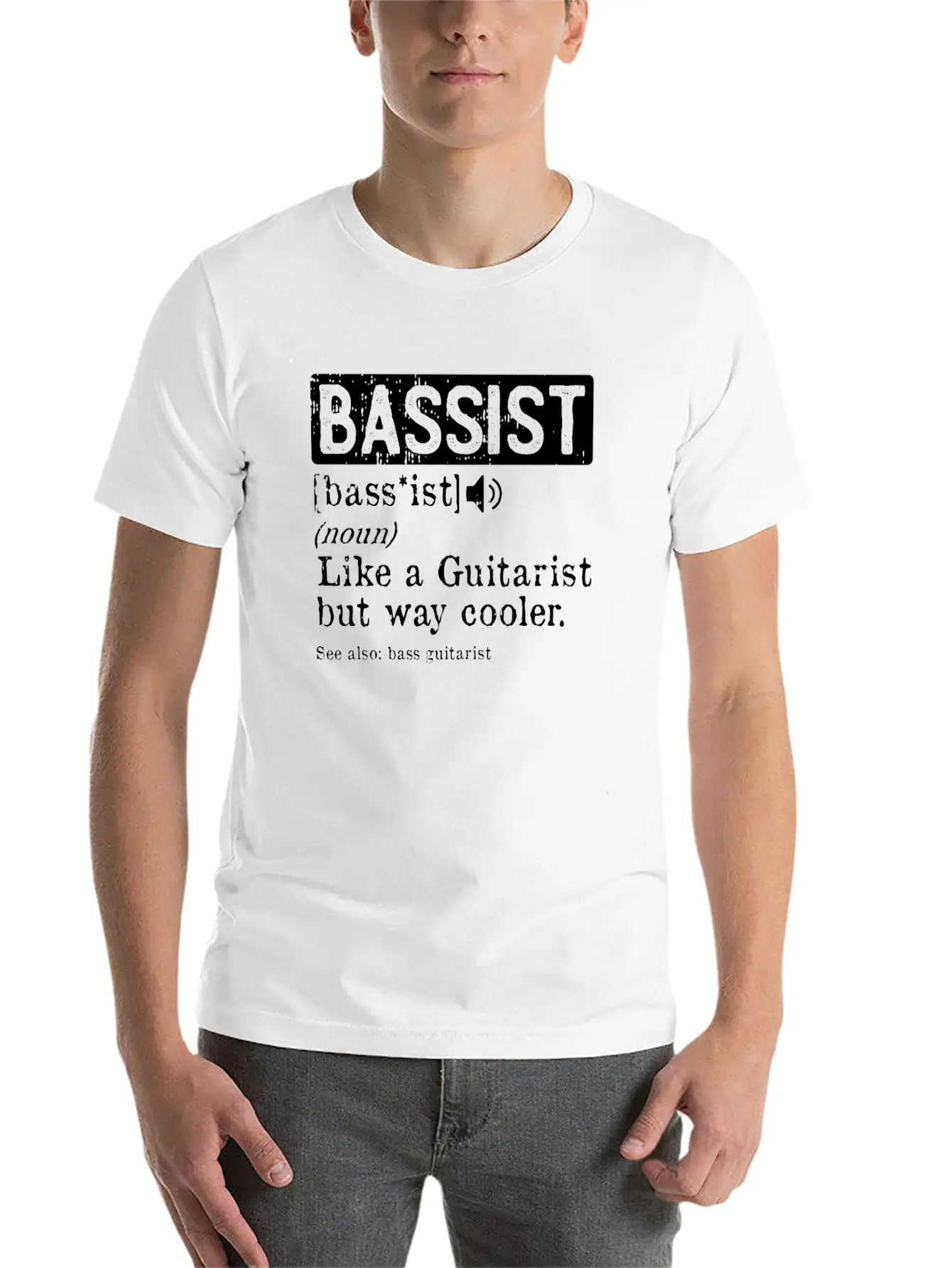 Bassist Like A Guitarist But Way Cooler Bass Lightweight Cotton T-Shirt – Daily Comfort Graphic Shirt