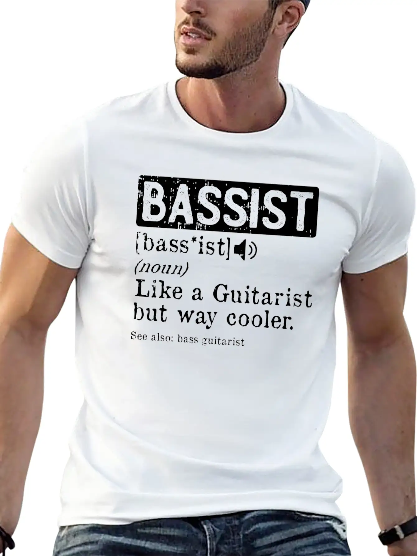 Bassist Like A Guitarist But Way Cooler Bass Lightweight Cotton T-Shirt – Daily Comfort Graphic Shirt