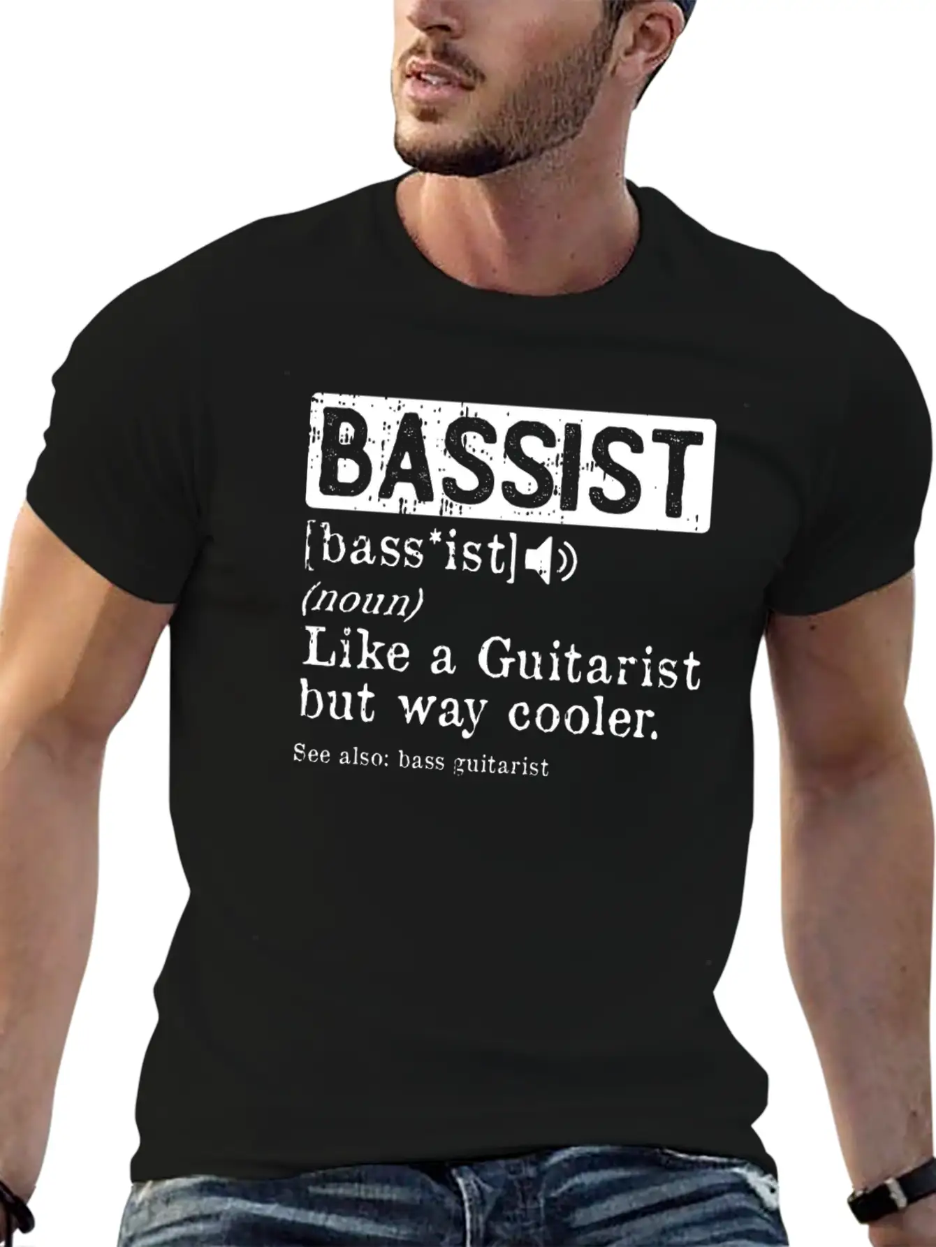 Bassist Like A Guitarist But Way Cooler Bass Lightweight Cotton T-Shirt – Daily Comfort Graphic Shirt