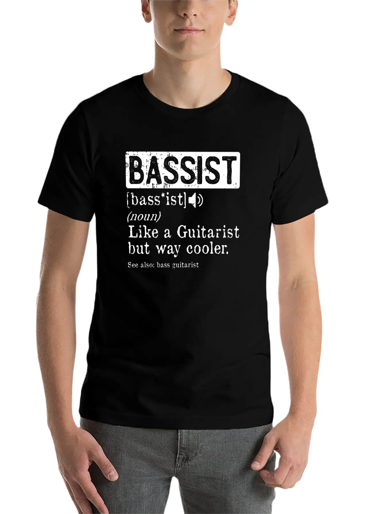 Bassist Like A Guitarist But Way Cooler Bass Lightweight Cotton T-Shirt – Daily Comfort Graphic Shirt
