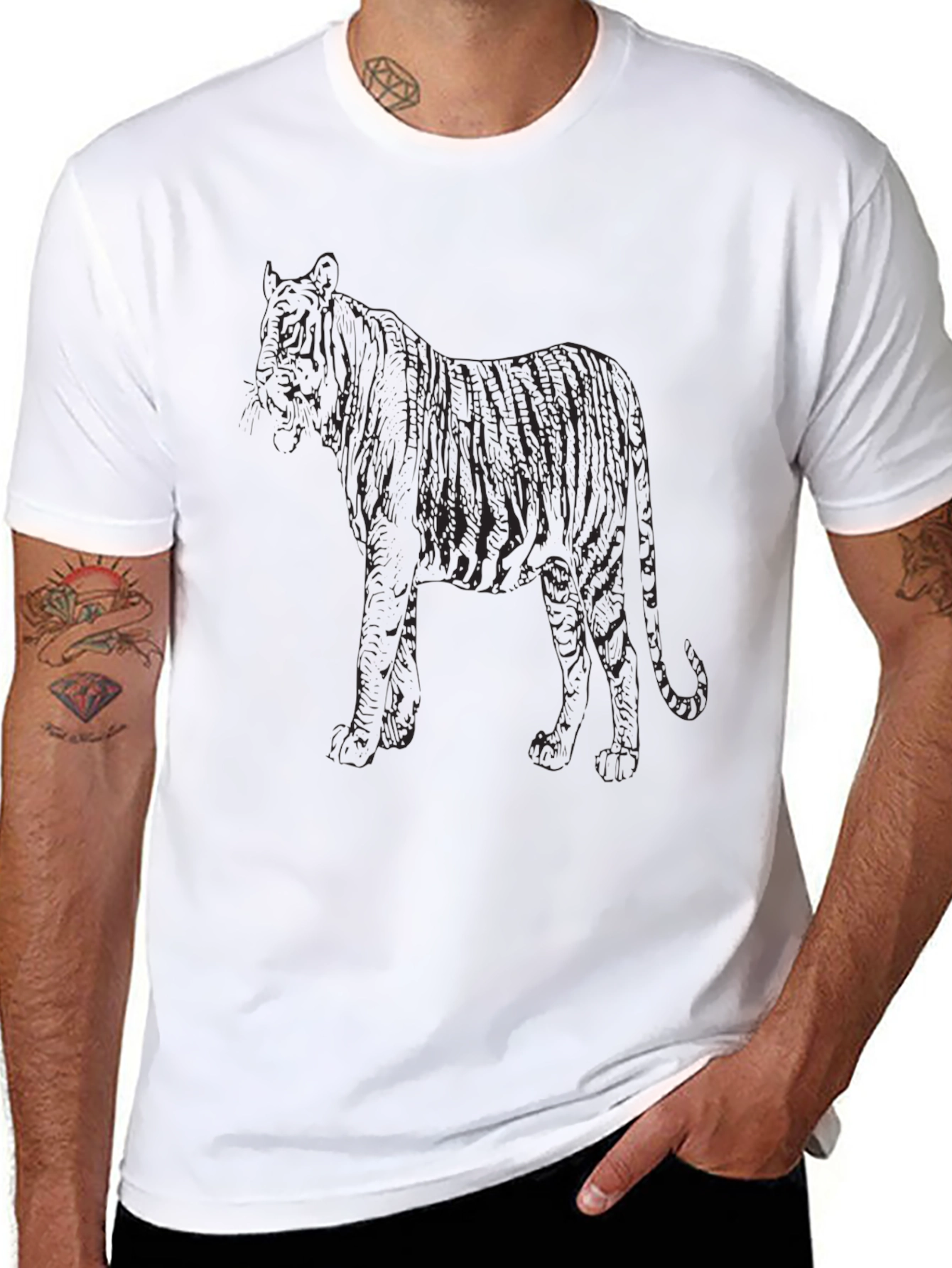 Black Tiger Graphic Tee | Casual Style