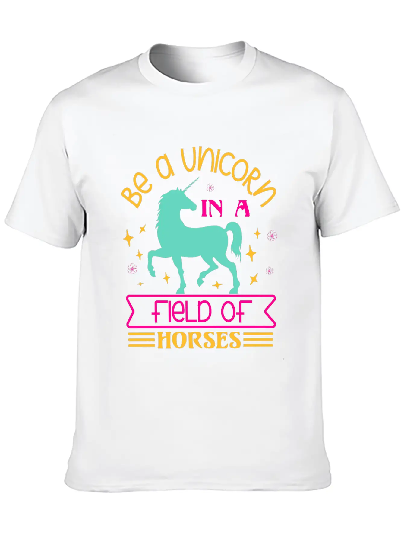 Be A Unicorn Rainbow Unicorn Motivational Lightweight Cotton T-Shirt – Daily Comfort Graphic Shirt