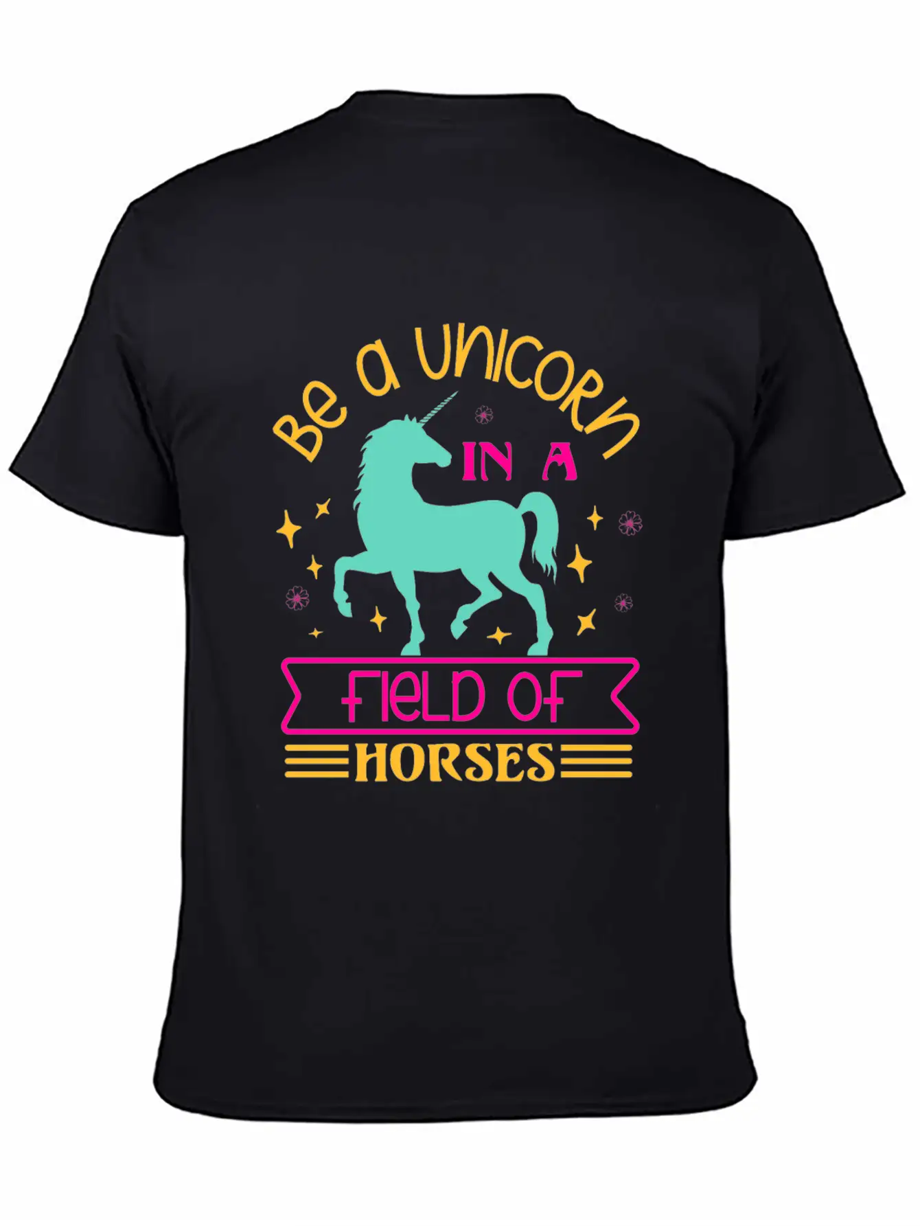 Be A Unicorn Rainbow Unicorn Motivational Lightweight Cotton T-Shirt – Daily Comfort Graphic Shirt