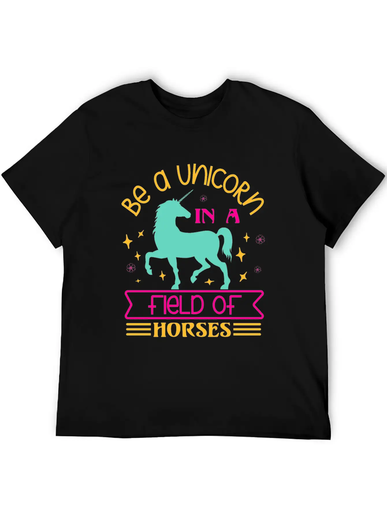 Be A Unicorn Rainbow Unicorn Motivational Lightweight Cotton T-Shirt – Daily Comfort Graphic Shirt