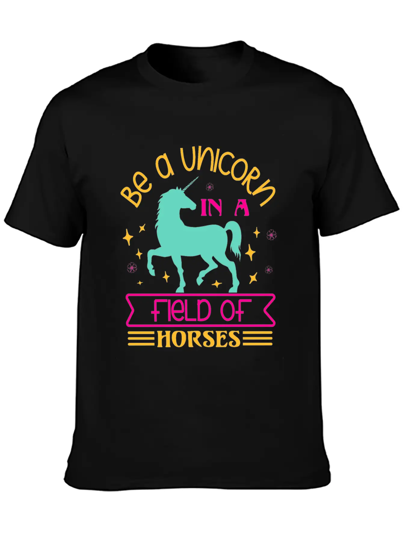 Be A Unicorn Rainbow Unicorn Motivational Lightweight Cotton T-Shirt – Daily Comfort Graphic Shirt