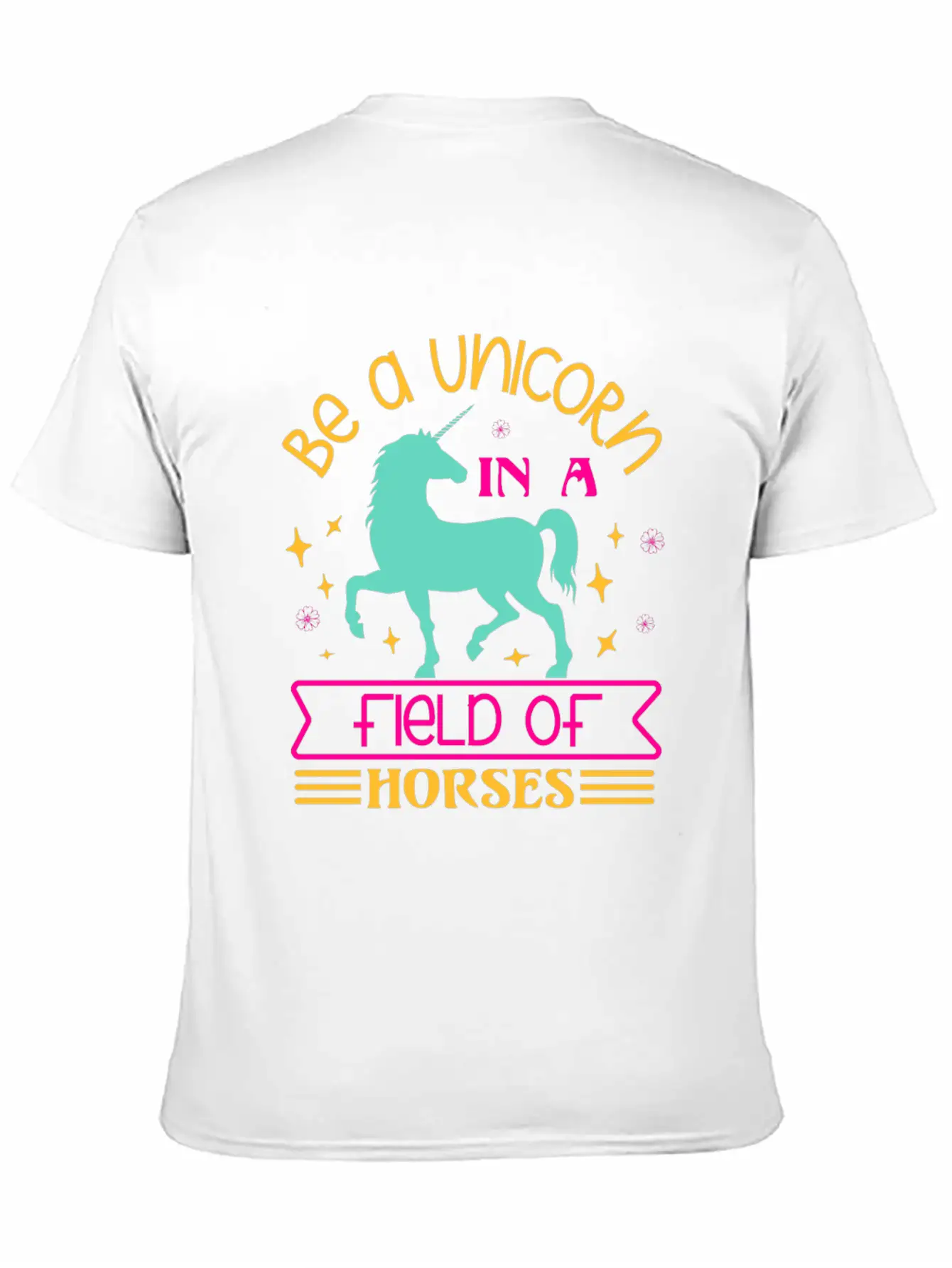 Be A Unicorn Rainbow Unicorn Motivational Lightweight Cotton T-Shirt – Daily Comfort Graphic Shirt