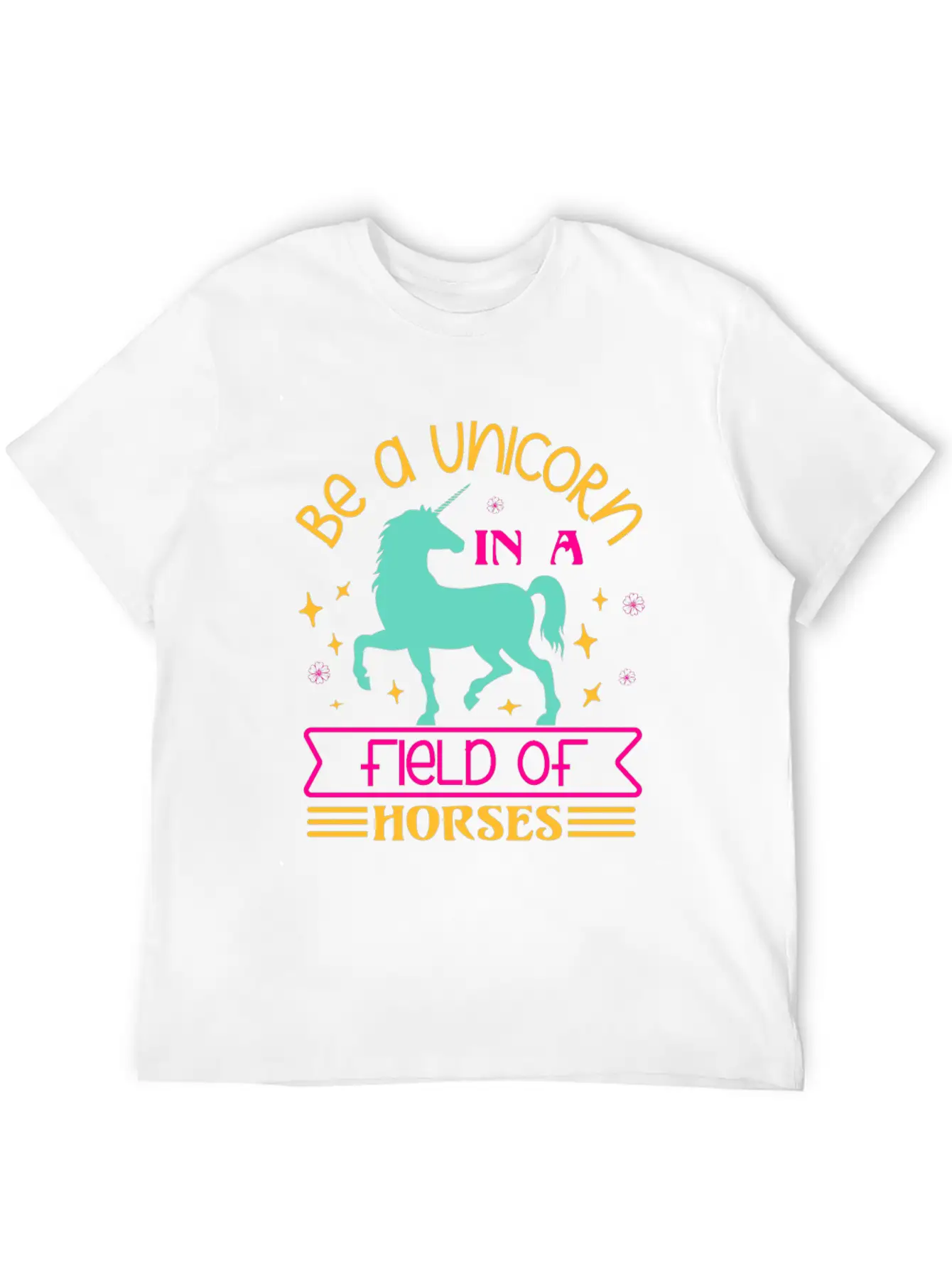Be A Unicorn Rainbow Unicorn Motivational Lightweight Cotton T-Shirt – Daily Comfort Graphic Shirt