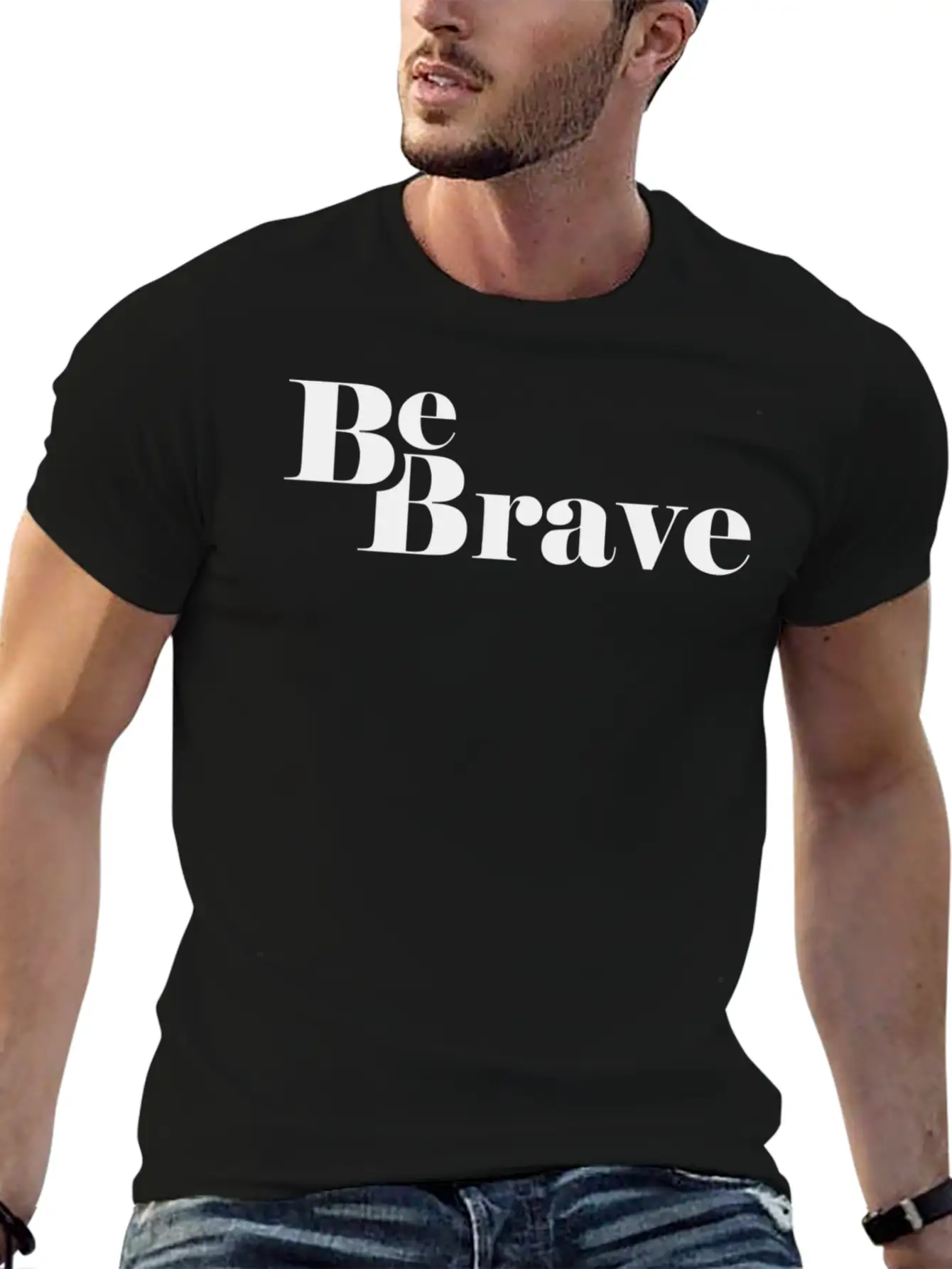 Be Brave Lightweight Cotton T-Shirt – Daily Comfort Graphic Shirt