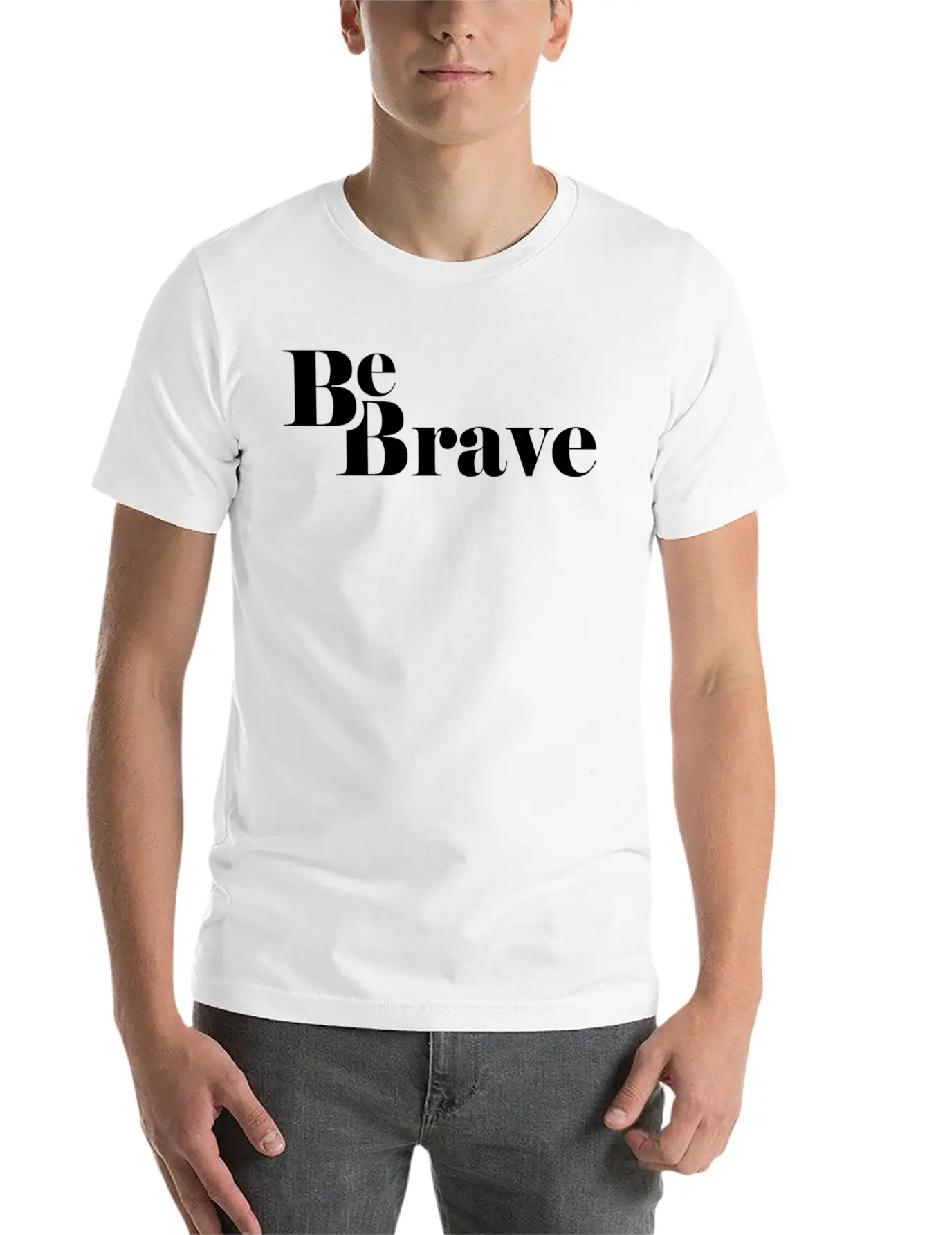 Be Brave Lightweight Cotton T-Shirt – Daily Comfort Graphic Shirt