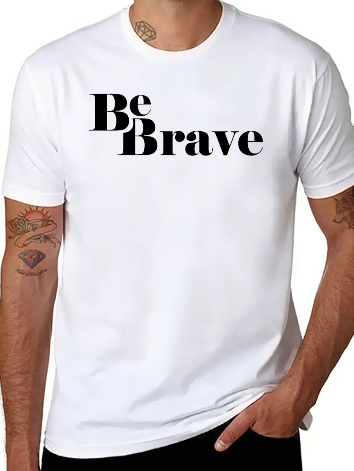 Be Brave Lightweight Cotton T-Shirt – Daily Comfort Graphic Shirt