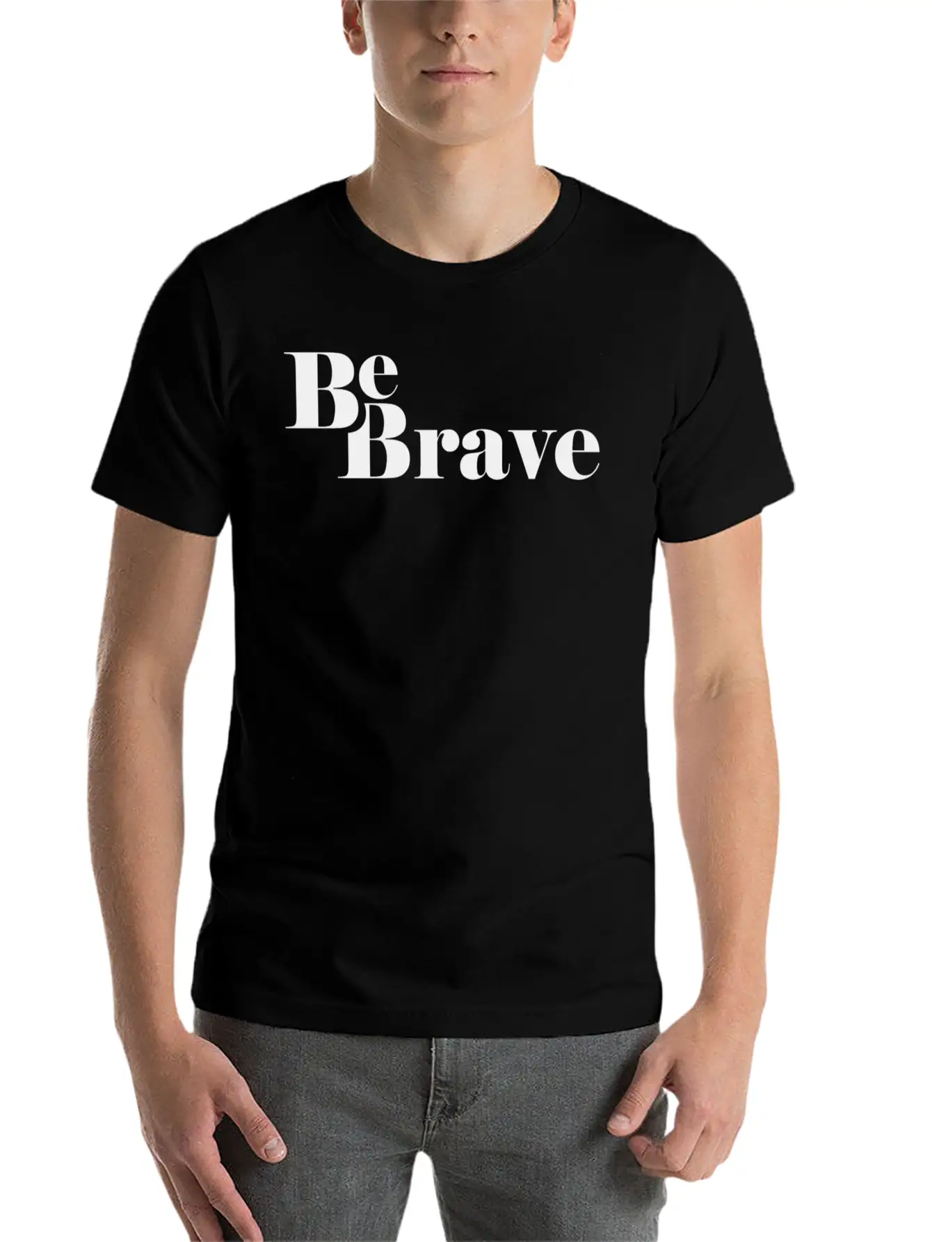 Be Brave Lightweight Cotton T-Shirt – Daily Comfort Graphic Shirt