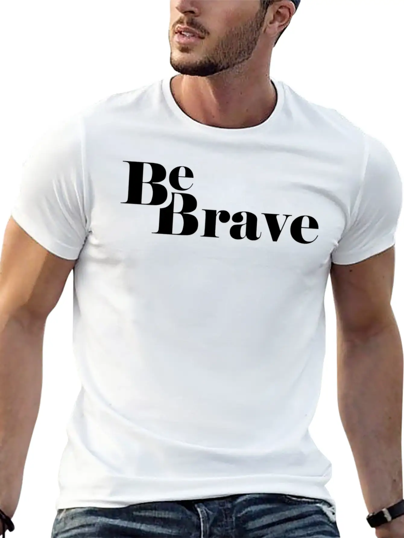 Be Brave Lightweight Cotton T-Shirt – Daily Comfort Graphic Shirt