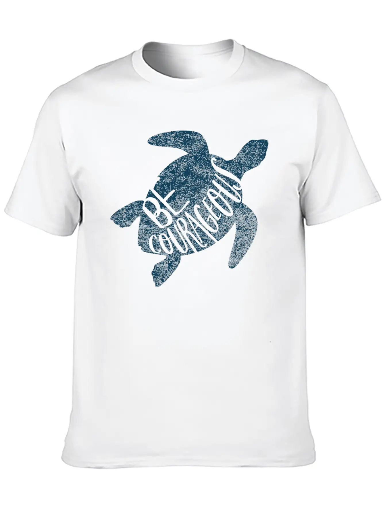 Be Courageous. Blue Lightweight Cotton T-Shirt – Daily Comfort Graphic Shirt