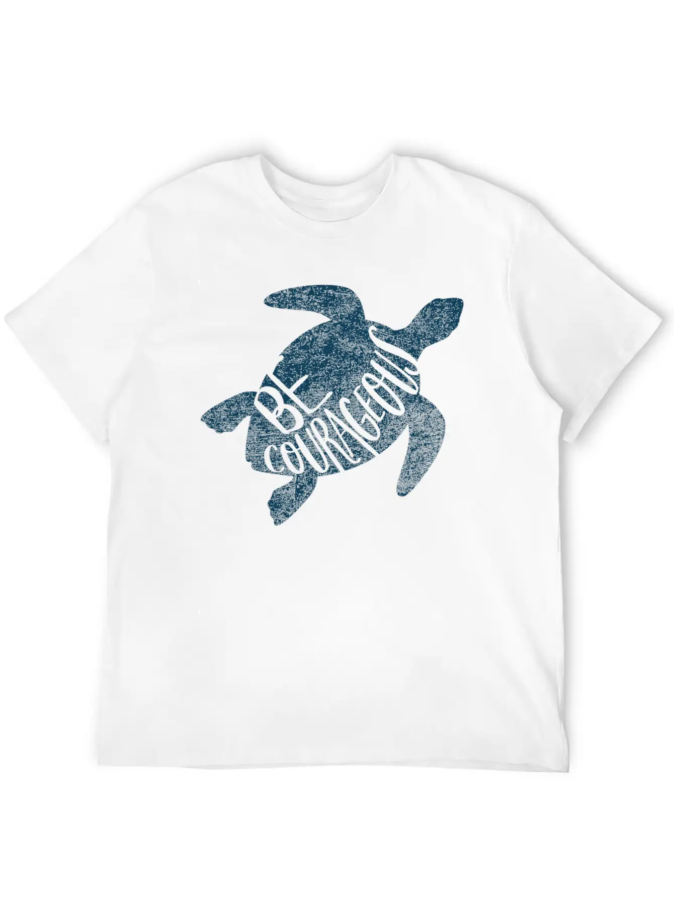 Be Courageous. Blue Lightweight Cotton T-Shirt – Daily Comfort Graphic Shirt