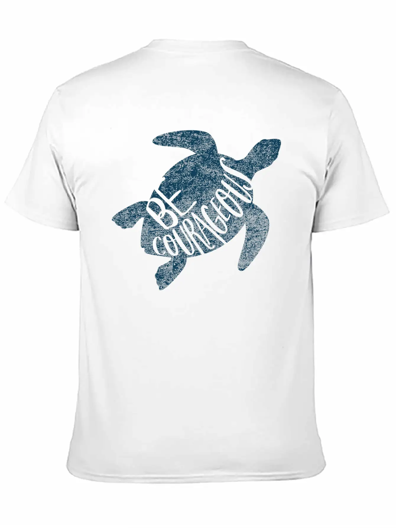 Be Courageous. Blue Lightweight Cotton T-Shirt – Daily Comfort Graphic Shirt