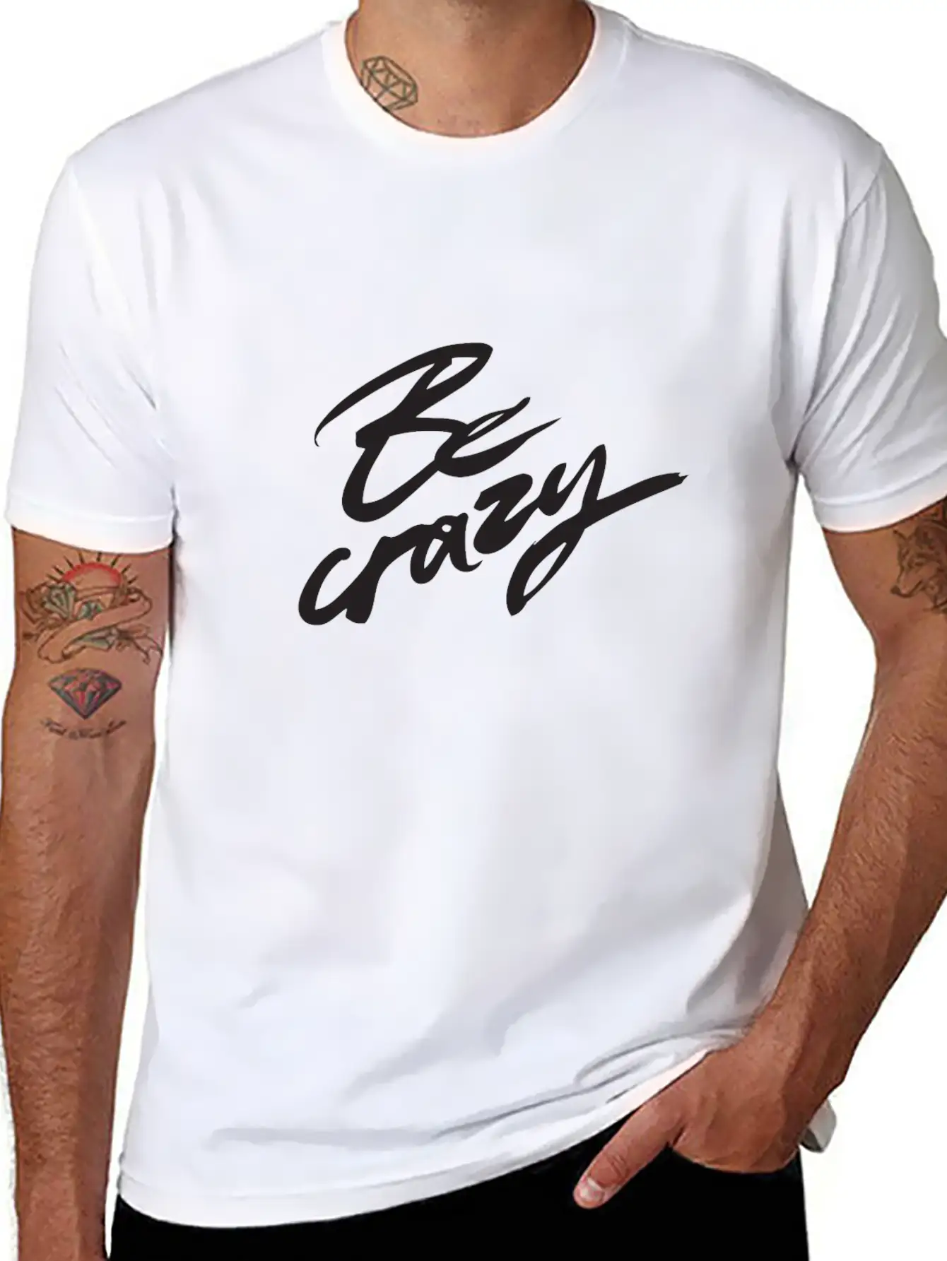 Be Crazy Lightweight Cotton T-Shirt – Daily Comfort Graphic Shirt