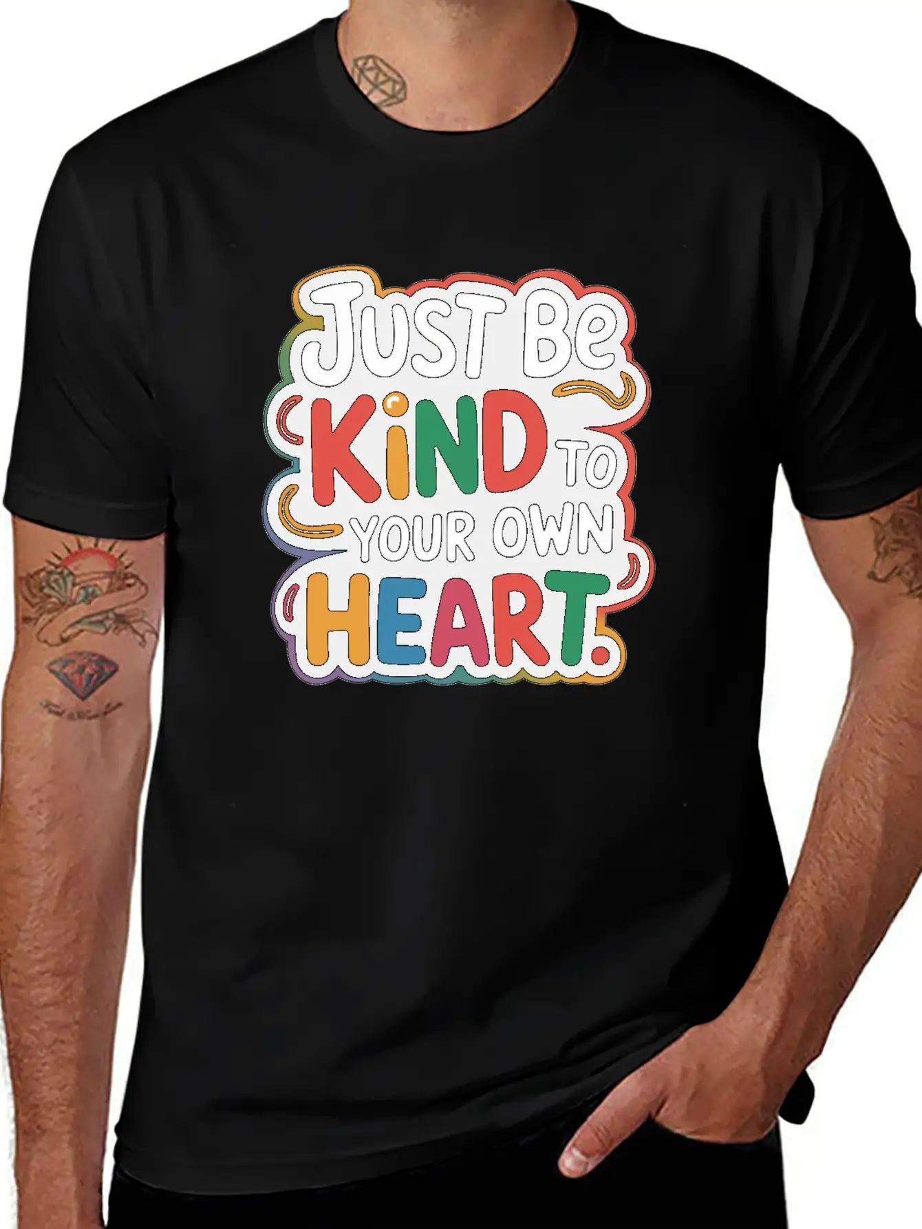 Be Kind To Yourself, Inspirational Quote Design Lightweight Cotton T-Shirt – Daily Comfort Graphic Shirt