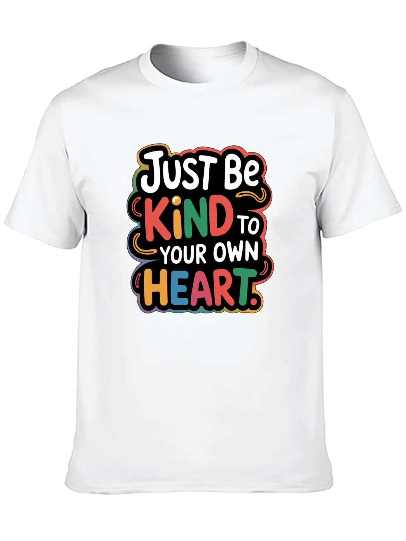 Be Kind To Yourself, Inspirational Quote Design Lightweight Cotton T-Shirt – Daily Comfort Graphic Shirt
