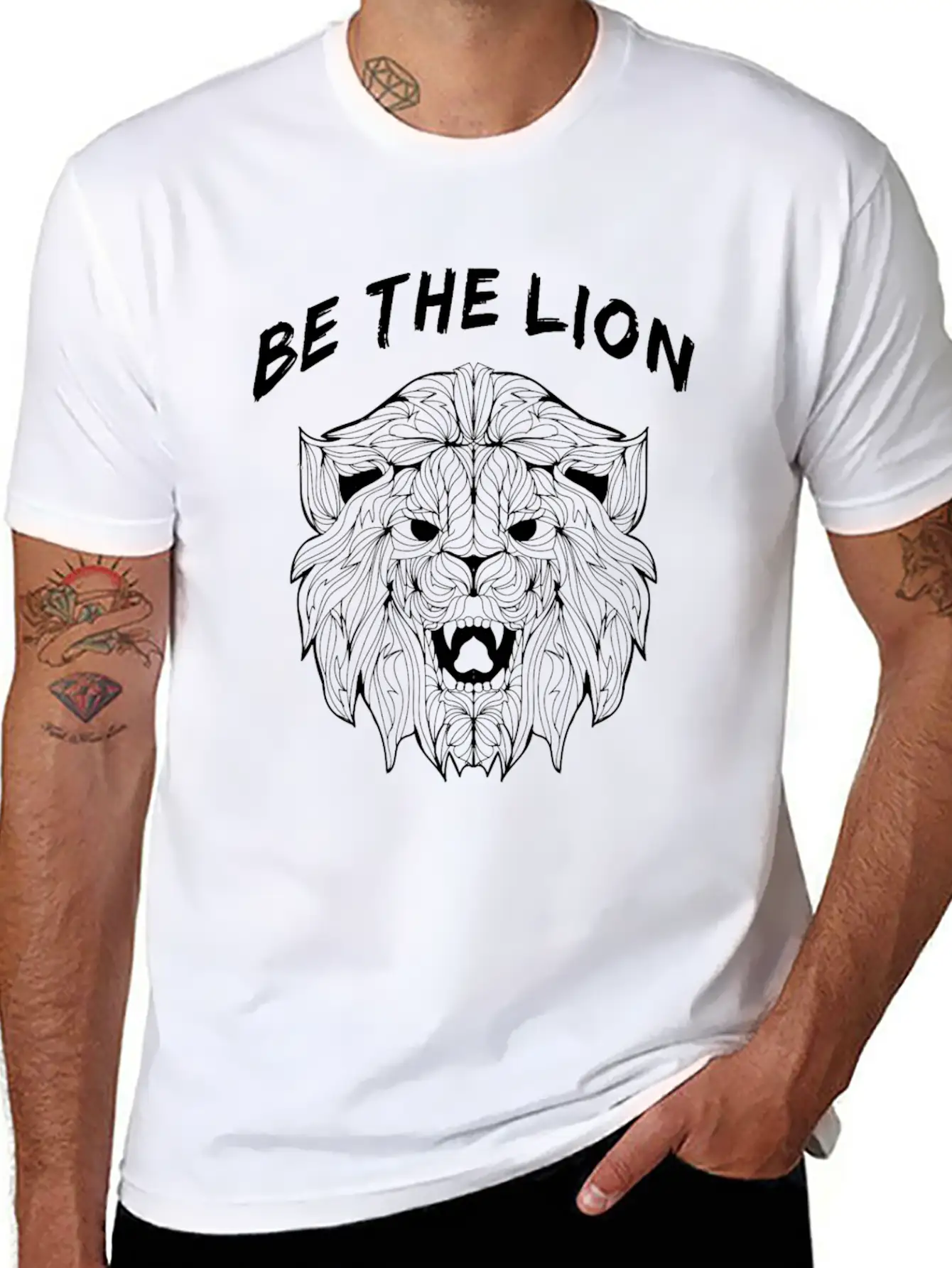 Be The Lion Lightweight Cotton T-Shirt – Daily Comfort Graphic Shirt
