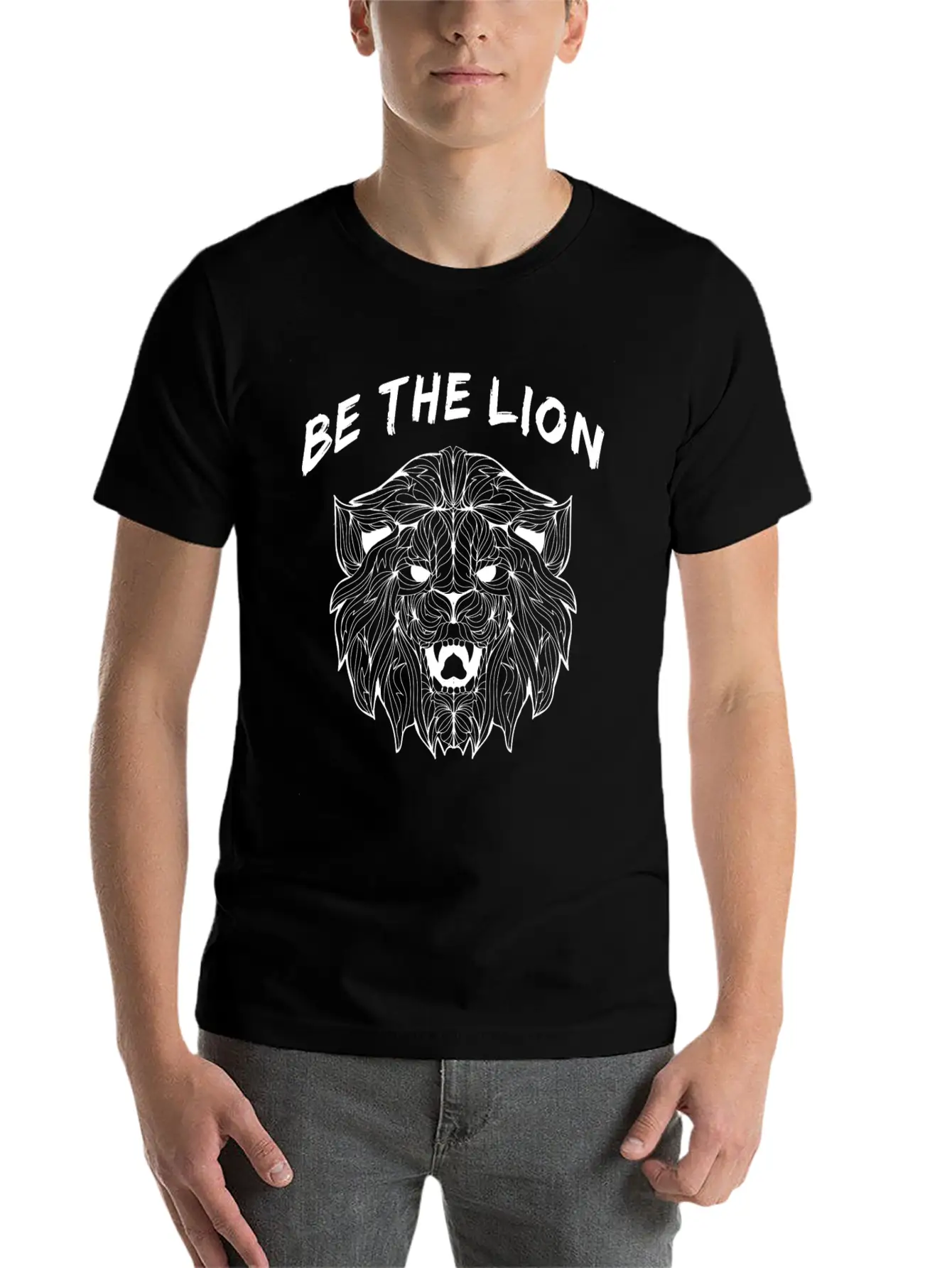 Be The Lion Lightweight Cotton T-Shirt – Daily Comfort Graphic Shirt
