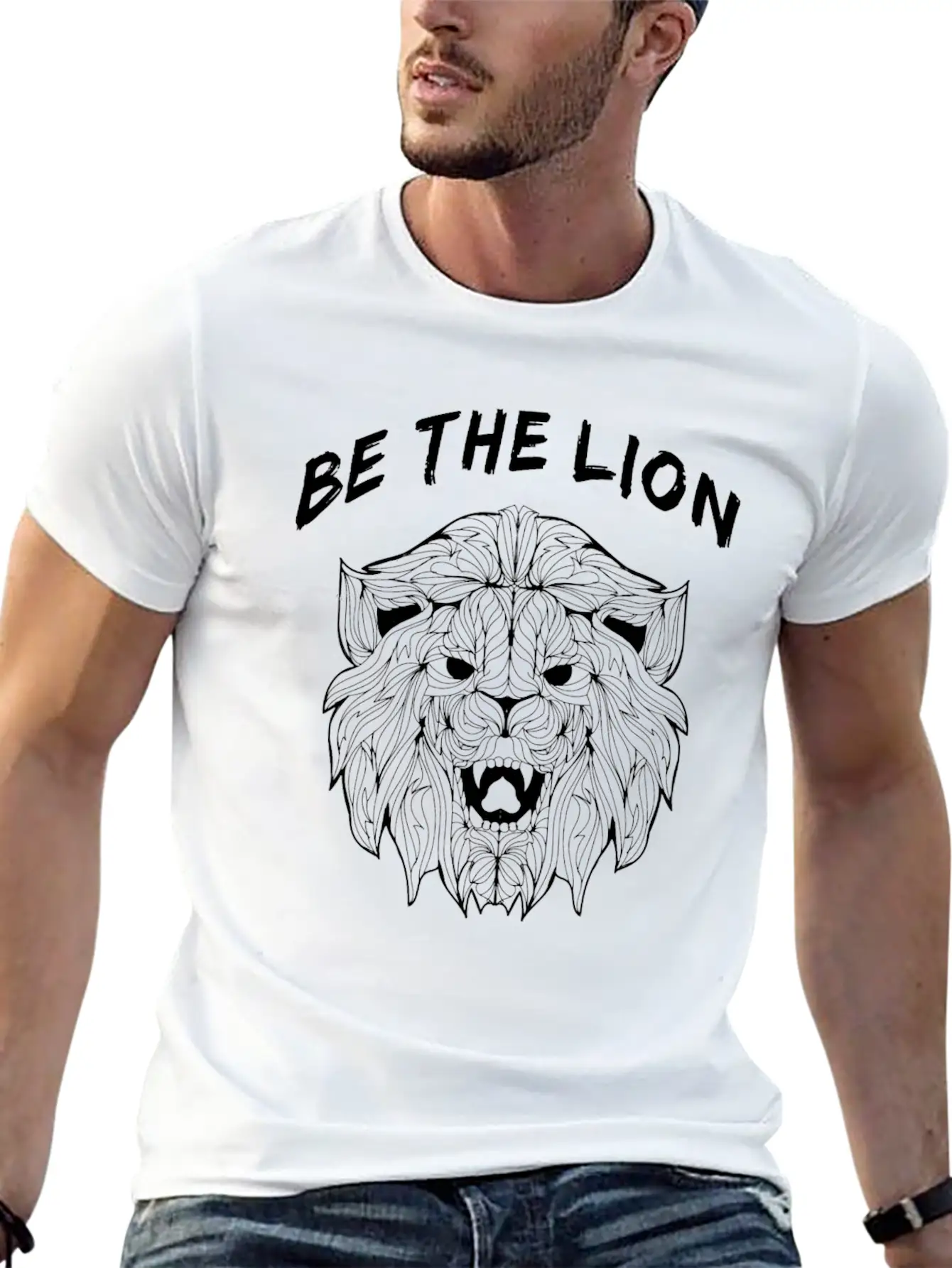 Be The Lion Lightweight Cotton T-Shirt – Daily Comfort Graphic Shirt