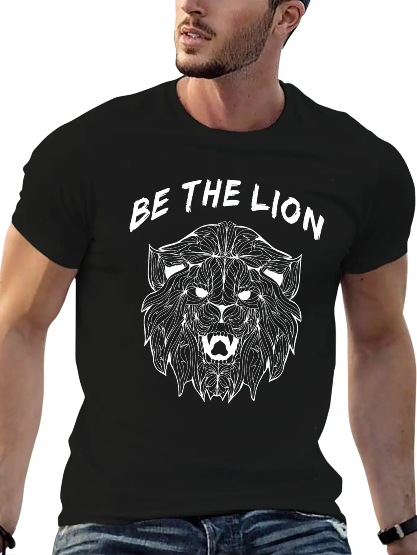 Be The Lion Lightweight Cotton T-Shirt – Daily Comfort Graphic Shirt
