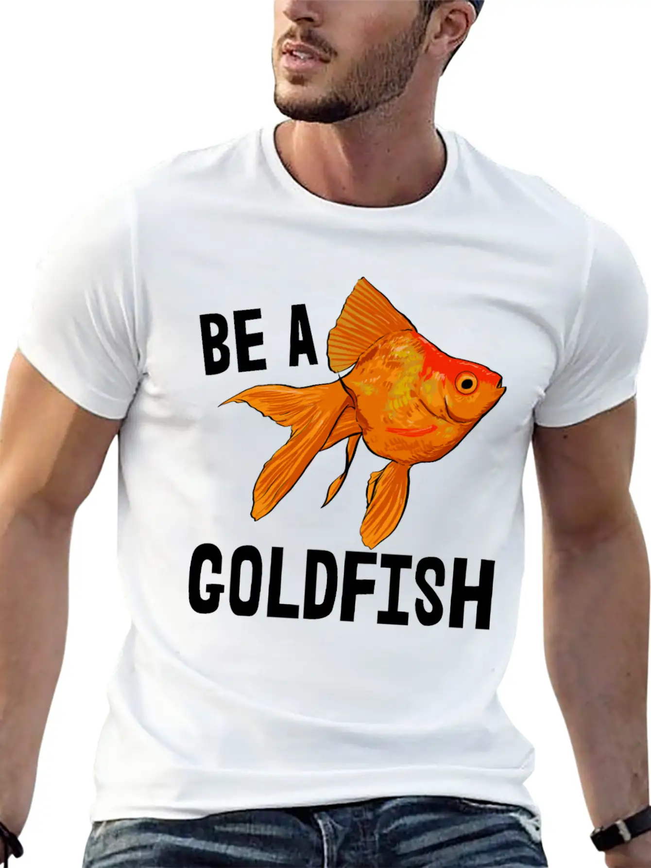 Bea A Goldfish Lightweight Cotton T-Shirt – Daily Comfort Graphic Shirt