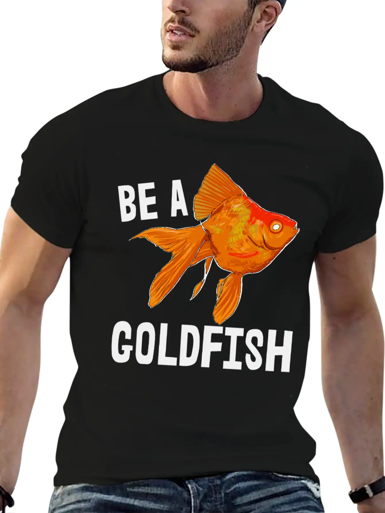 Bea A Goldfish Lightweight Cotton T-Shirt – Daily Comfort Graphic Shirt