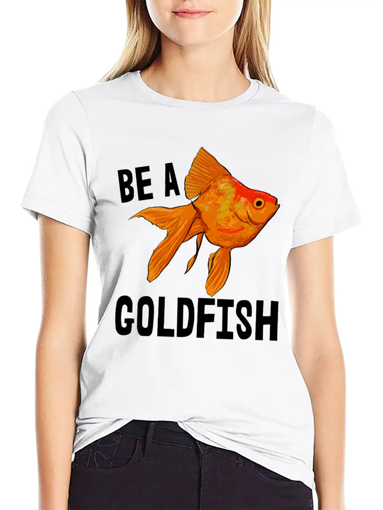Bea A Goldfish Lightweight Cotton T-Shirt – Daily Comfort Graphic Shirt