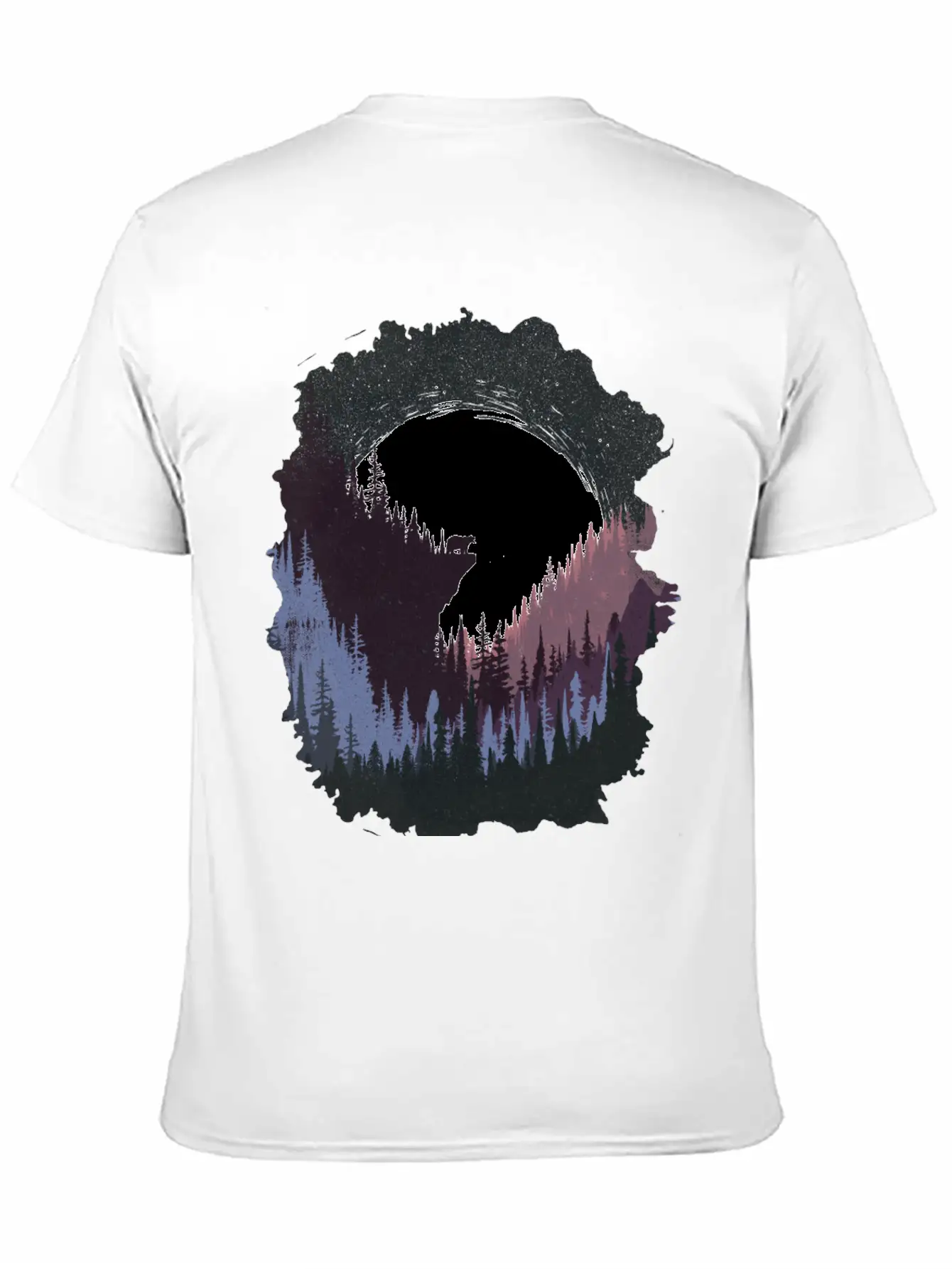 Bear And Moon Lightweight Cotton T-Shirt – Daily Comfort Graphic Shirt