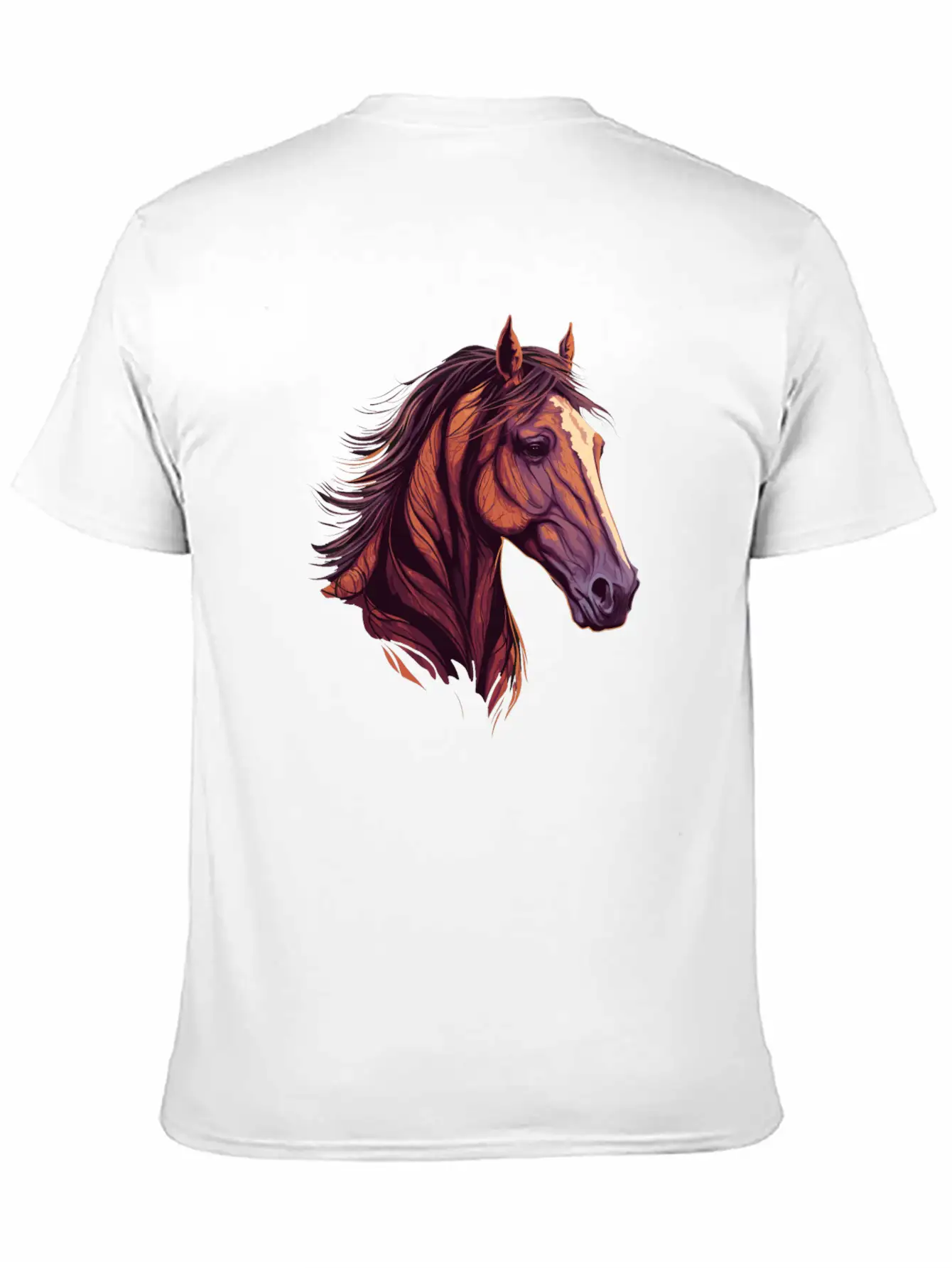Beautiful Head Of Horse Lightweight Cotton T-Shirt – Daily Comfort Graphic Shirt